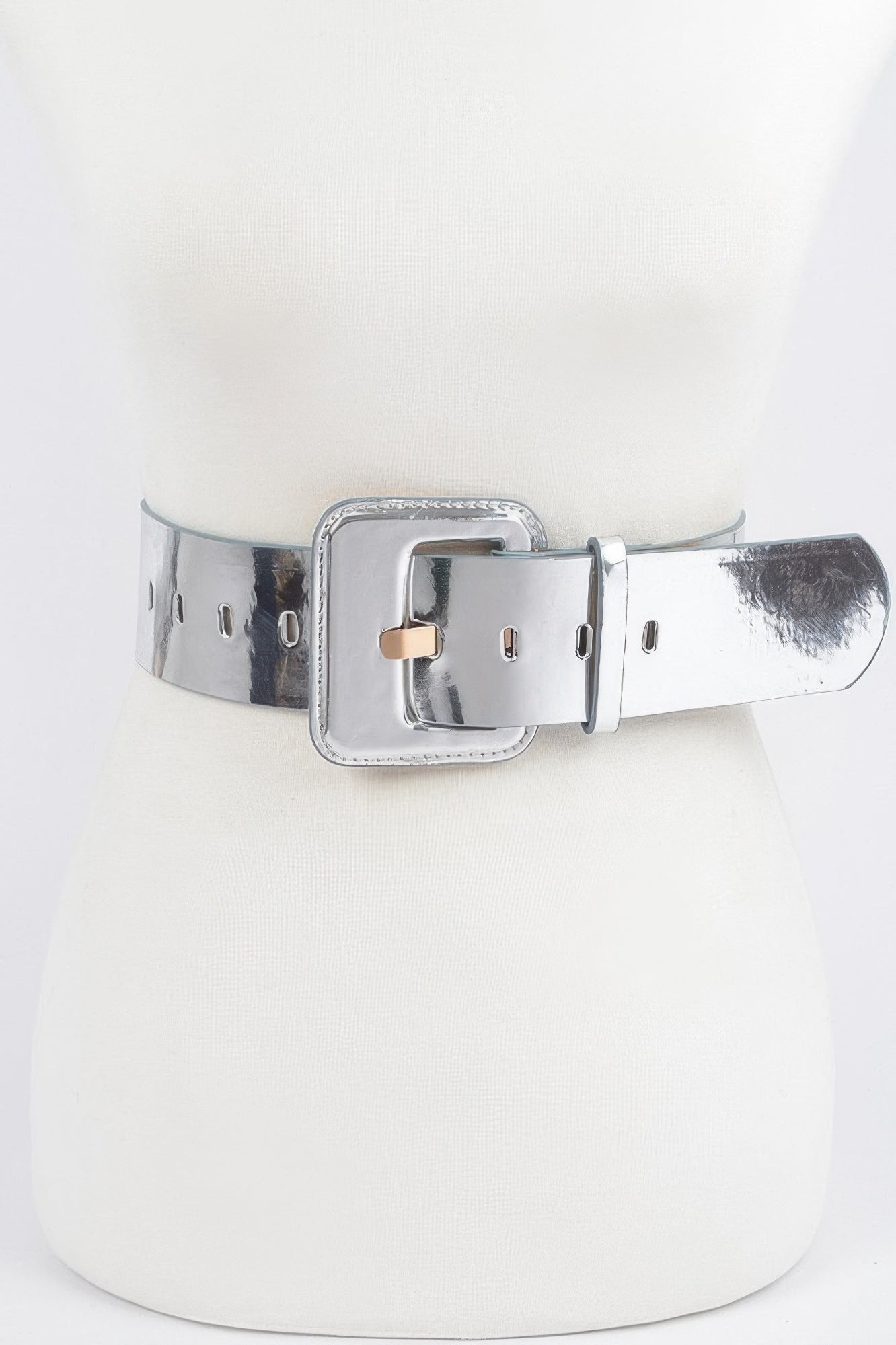 Wide Mirror Pu Belt - Tigbul's Variety Fashion Shop