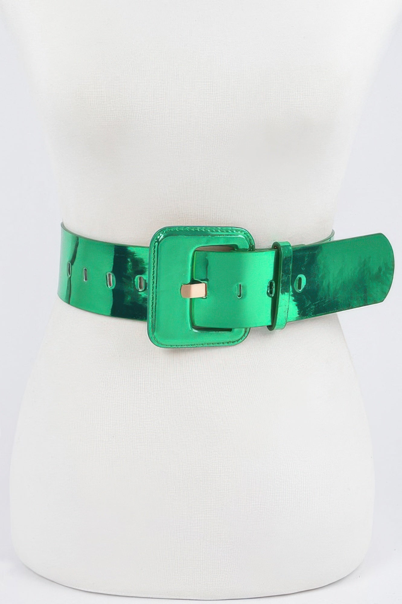 Wide Mirror Pu Belt - Tigbul's Variety Fashion Shop