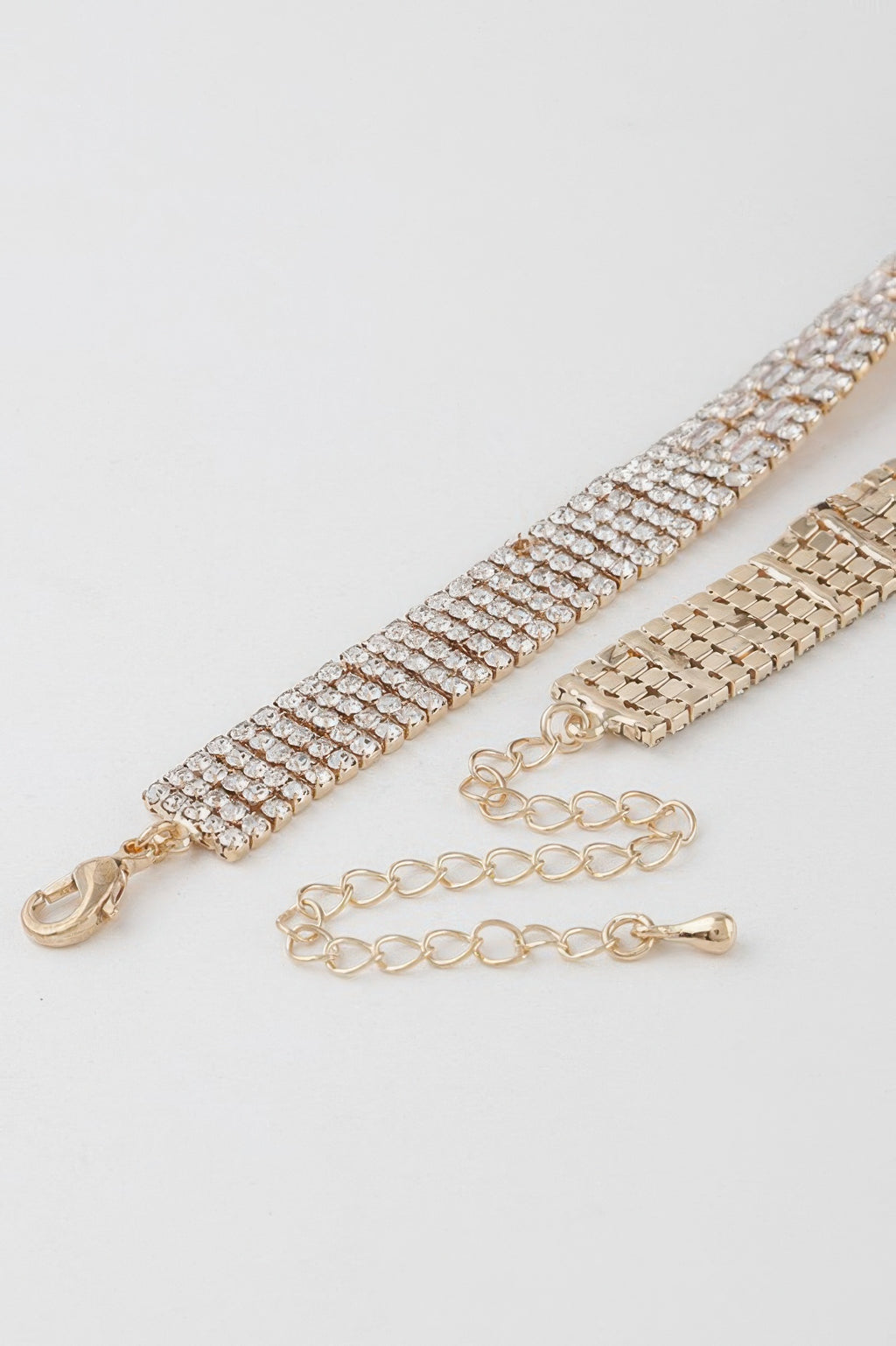 Multi Rhinestone Crystal Choker Necklace - Tigbul's Variety Fashion Shop