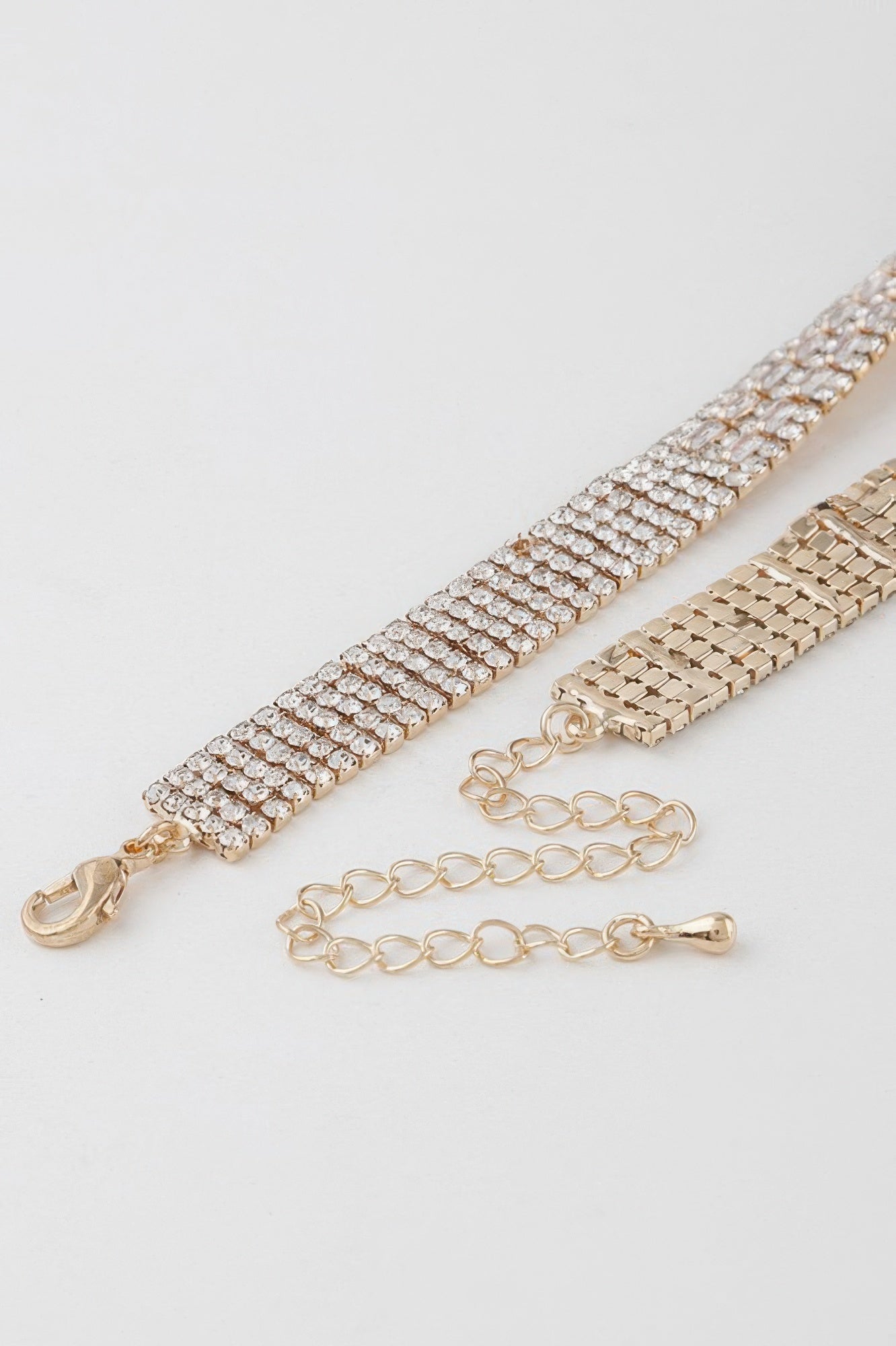 Multi Rhinestone Crystal Choker Necklace - Tigbul's Variety Fashion Shop