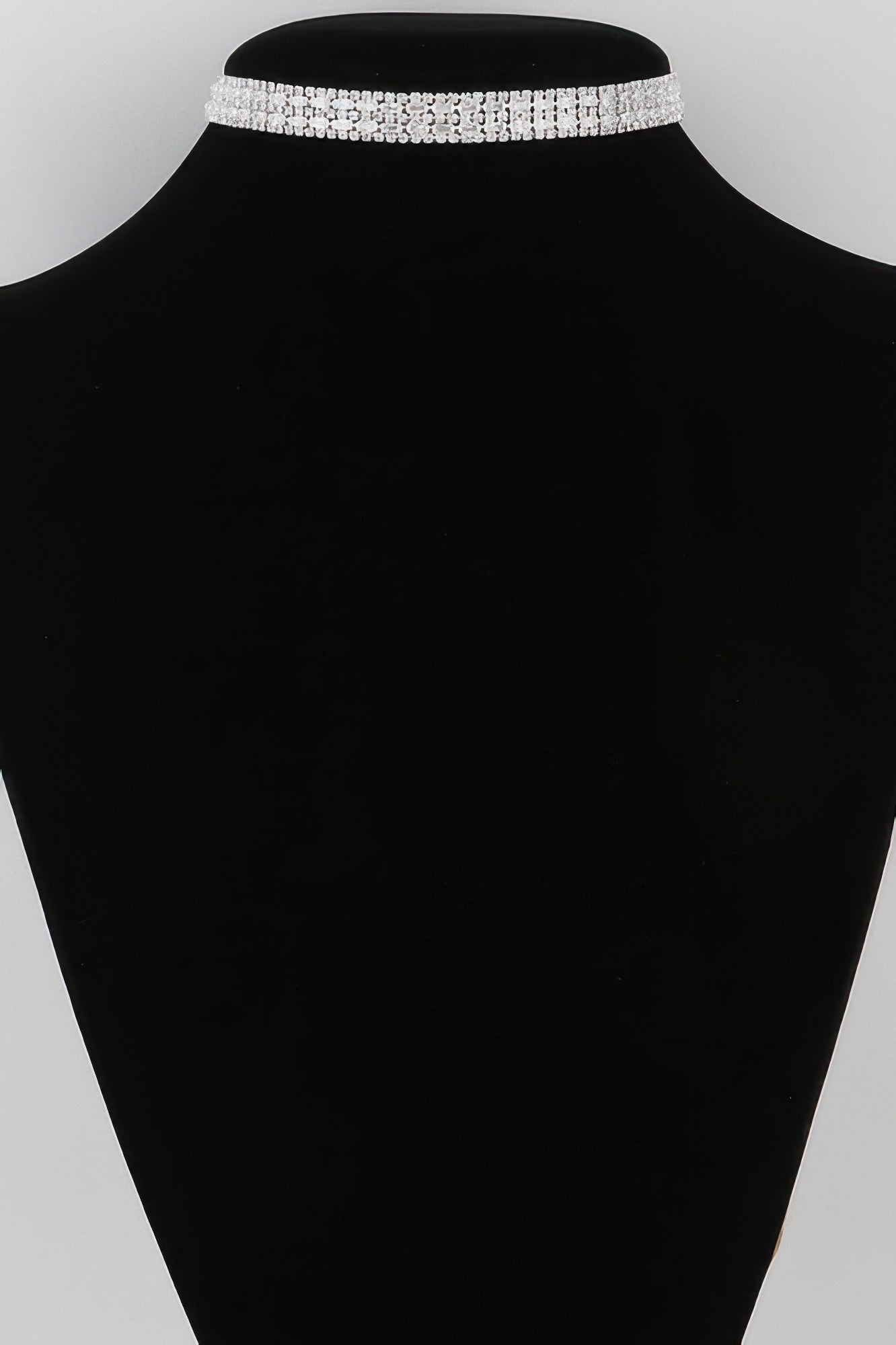 Multi Rhinestone Crystal Choker Necklace - Tigbul's Variety Fashion Shop