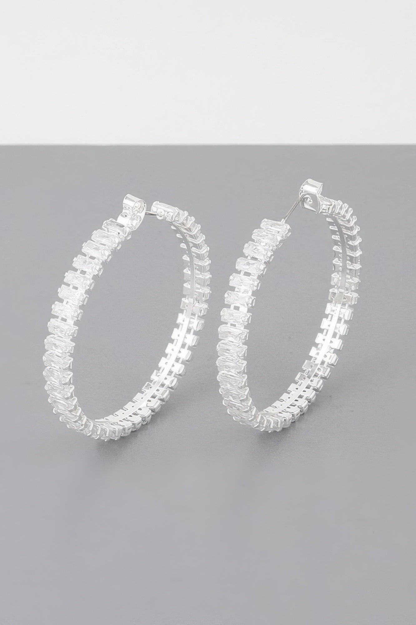 Multi Crystal Hoop Earrings - Tigbul's Variety Fashion Shop