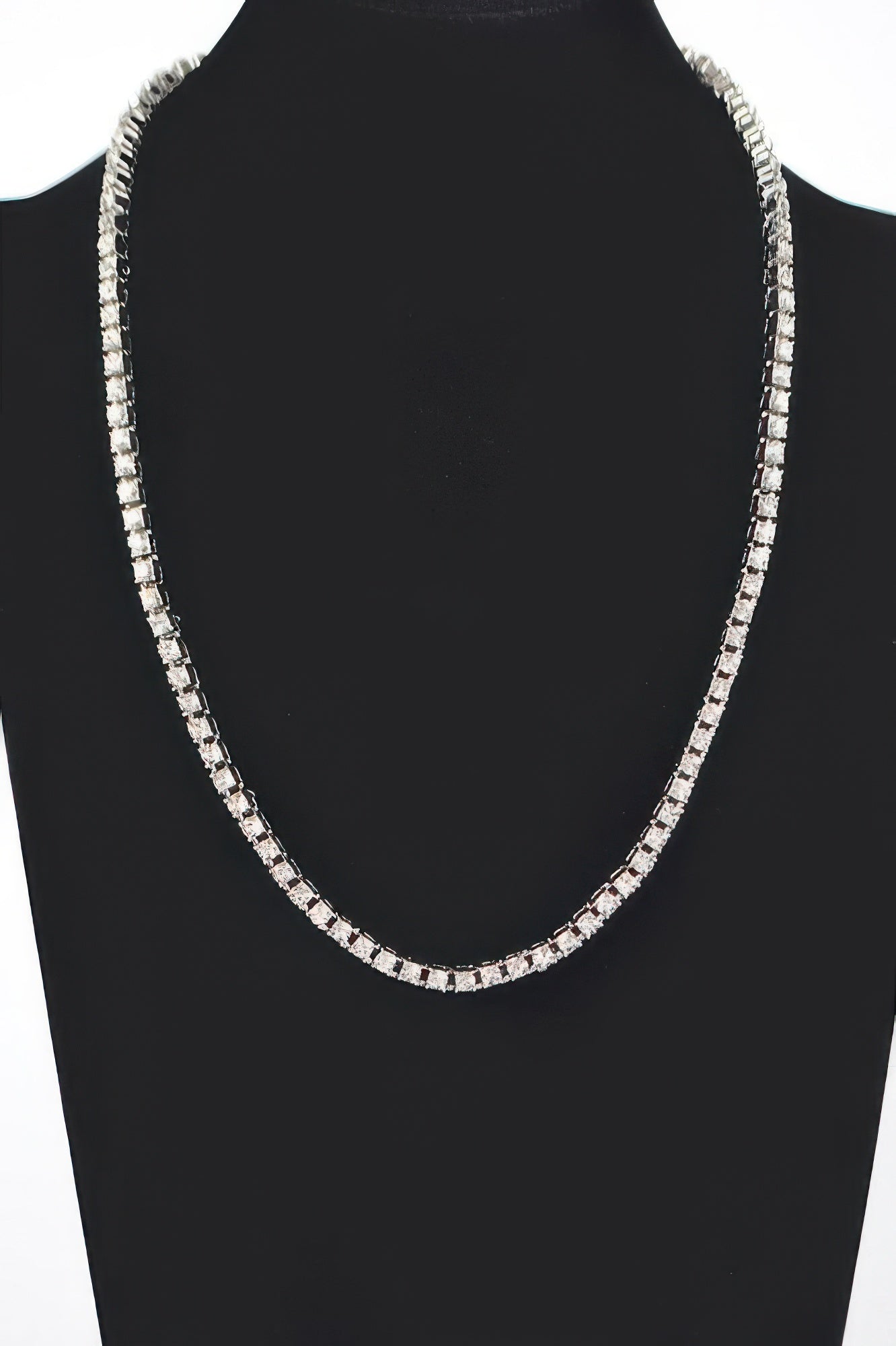 Rhinestone Chain Layered Necklace 60cm - Tigbul's Variety Fashion Shop