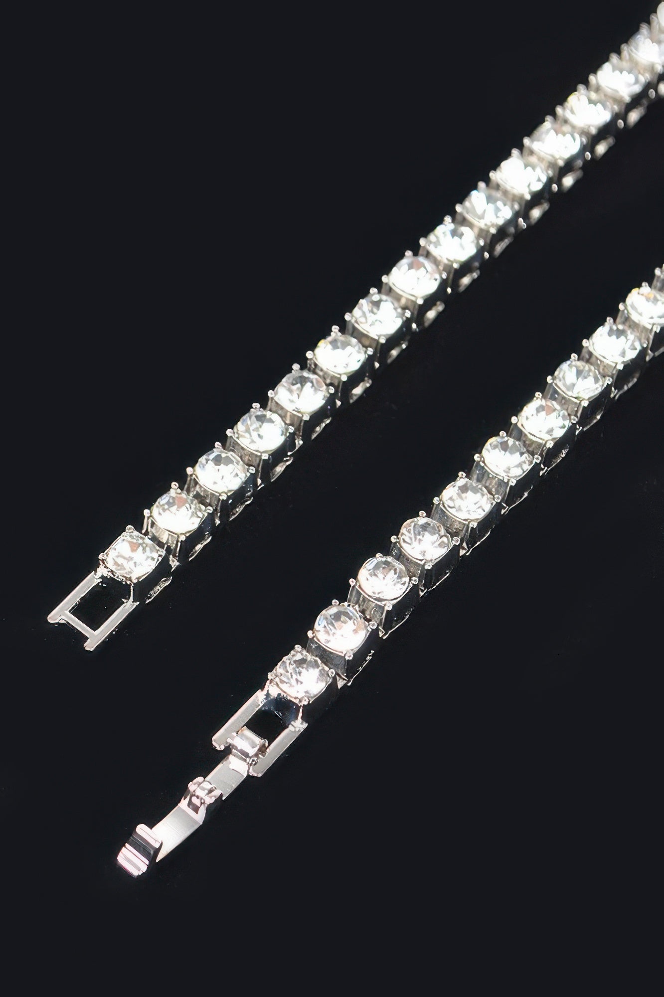 Rhinestone Chain Layered Necklace 60cm - Tigbul's Variety Fashion Shop