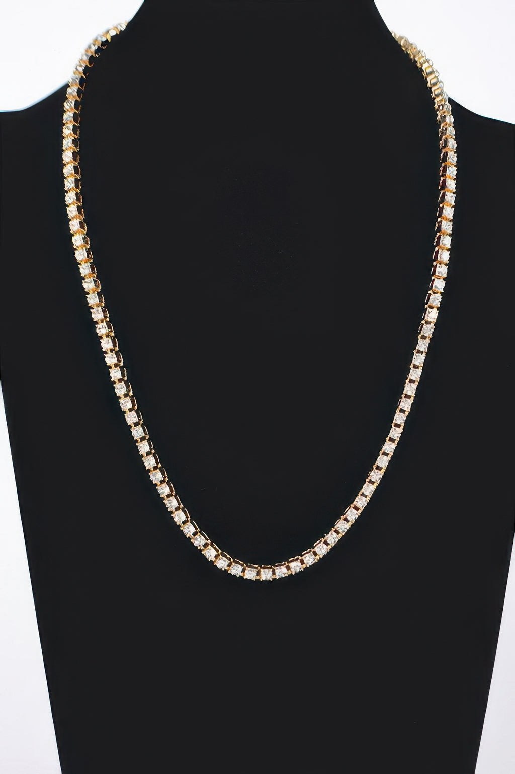 Rhinestone Chain Layered Necklace 60cm - Tigbul's Variety Fashion Shop