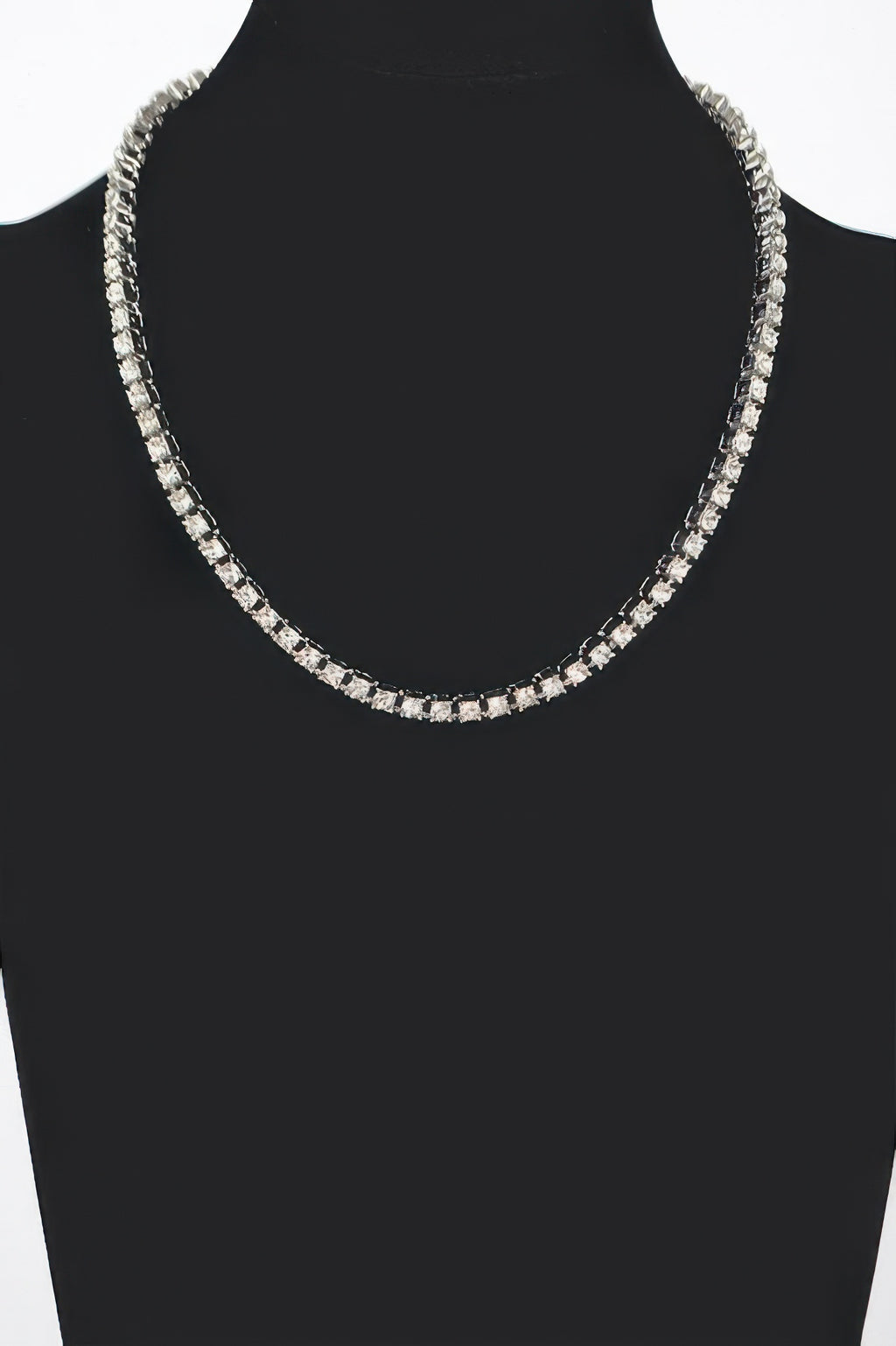 Rhinestone Chain Layered Necklace 45cm - Tigbul's Variety Fashion Shop