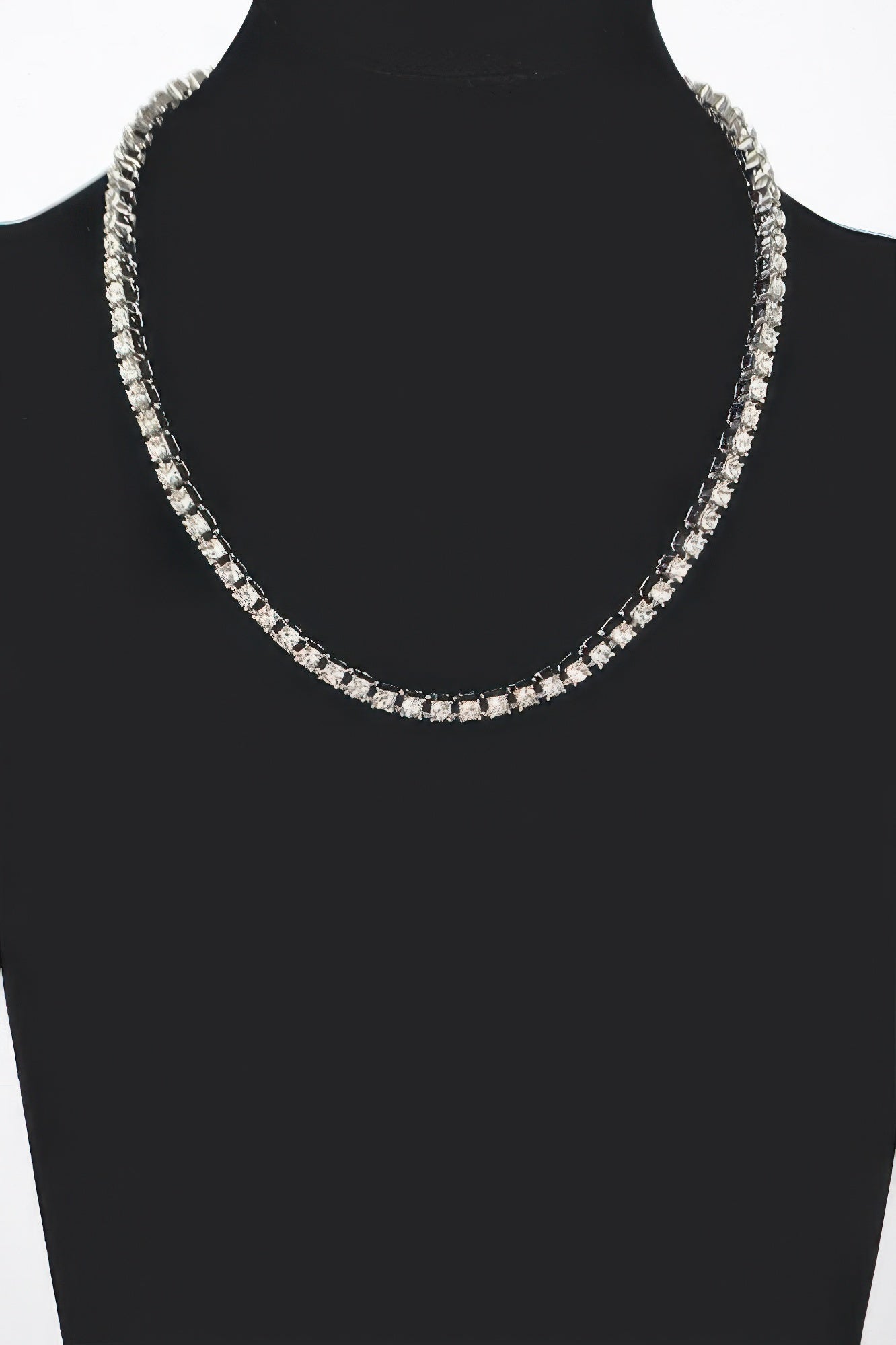 Rhinestone Chain Layered Necklace 45cm - Tigbul's Variety Fashion Shop