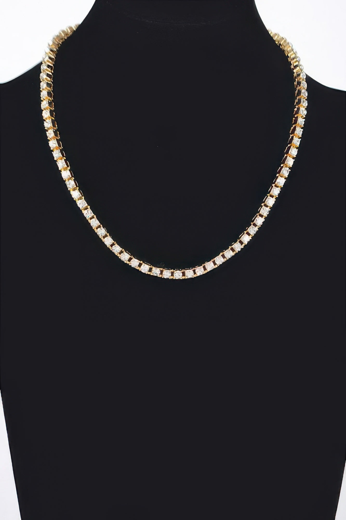 Rhinestone Chain Layered Necklace 45cm - Tigbul's Variety Fashion Shop