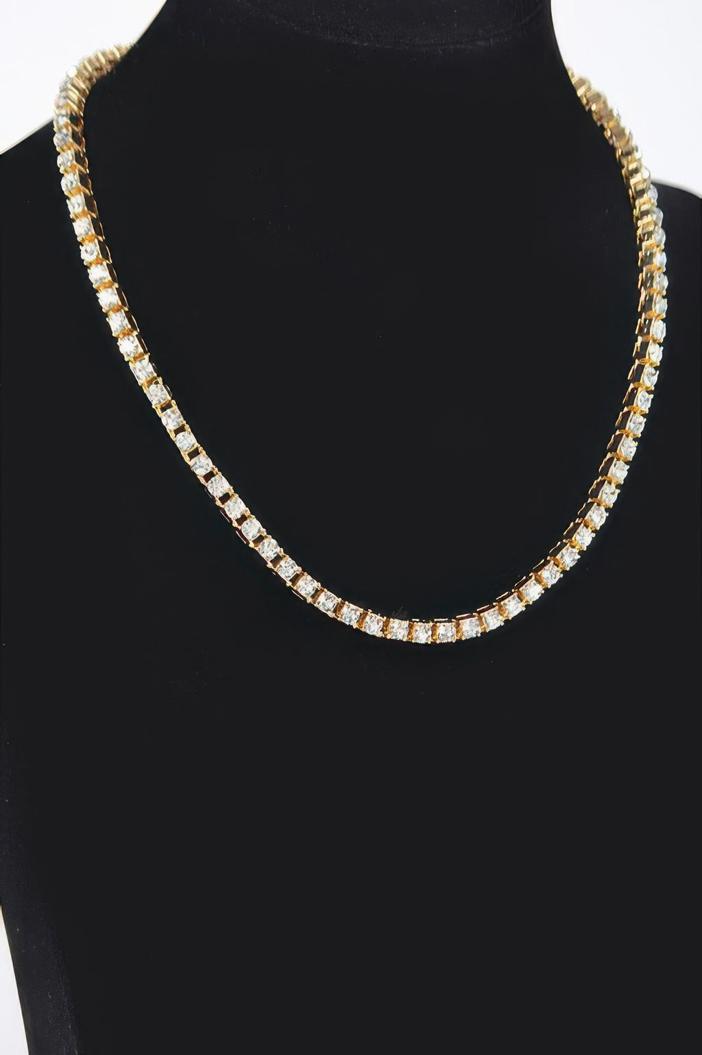 Rhinestone Chain Layered Necklace 45cm - Tigbul's Variety Fashion Shop