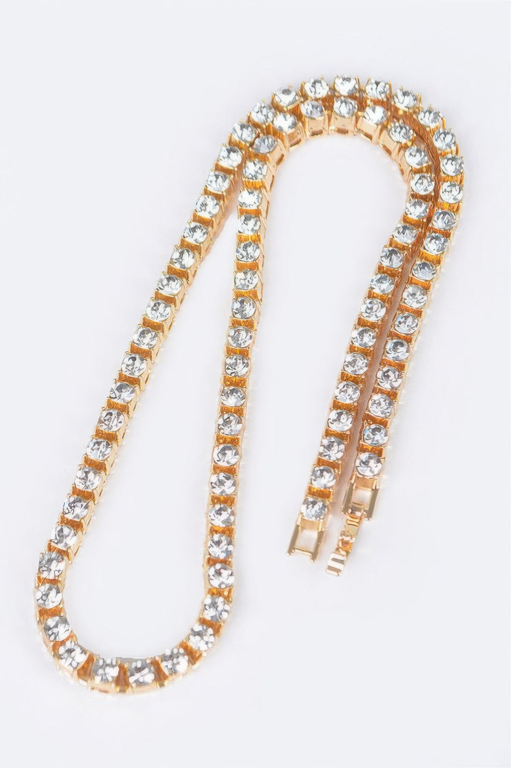 Rhinestone Chain Layered Necklace 45cm - Tigbul's Variety Fashion Shop