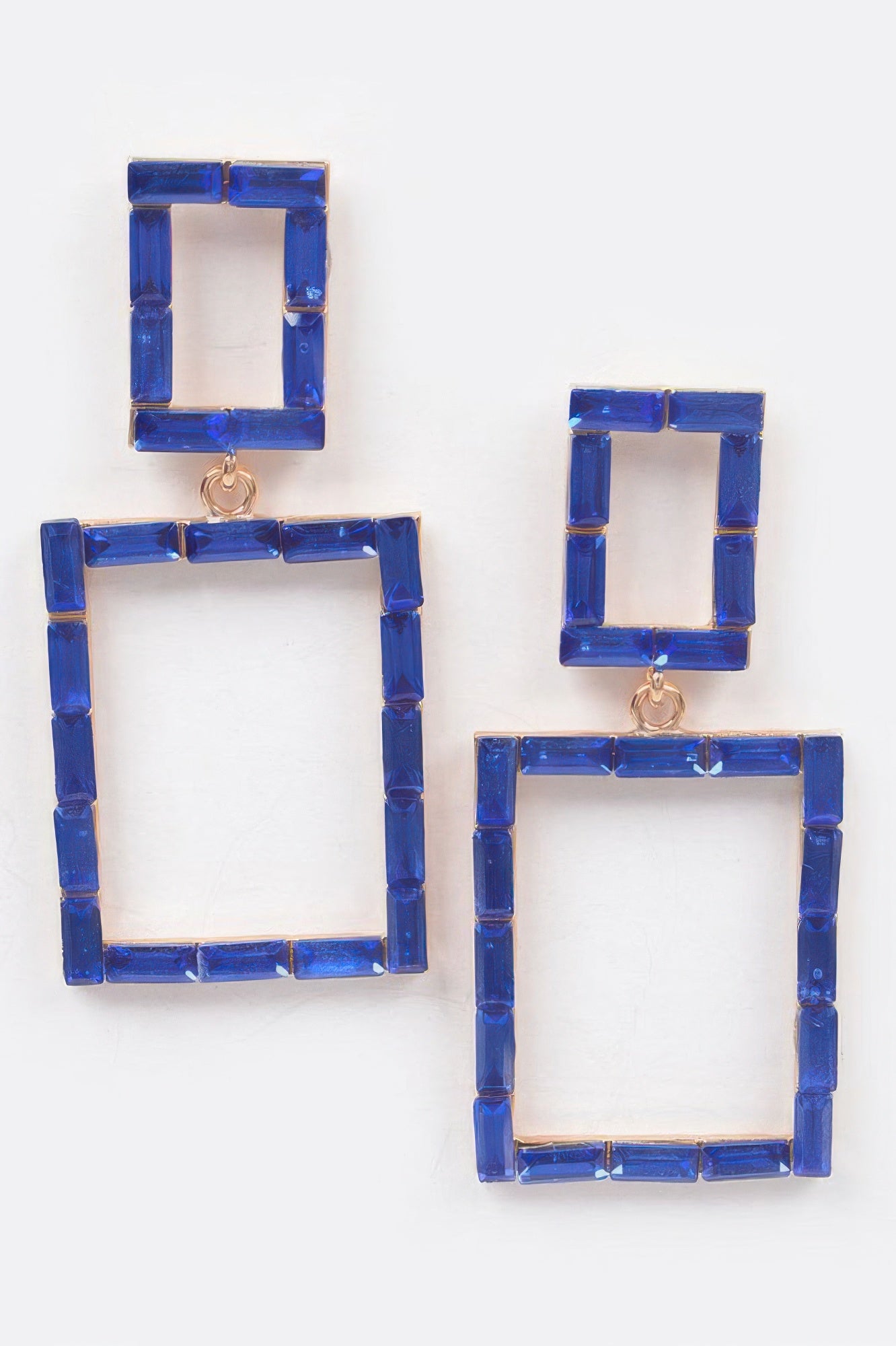 Stone Rectangle Drop Dangle Earrings - Tigbul's Variety Fashion Shop