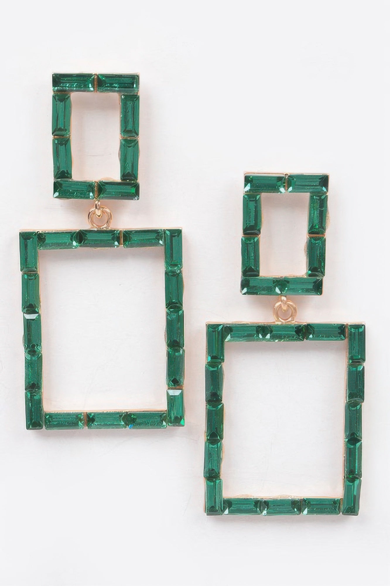 Stone Rectangle Drop Dangle Earrings - Tigbul's Variety Fashion Shop