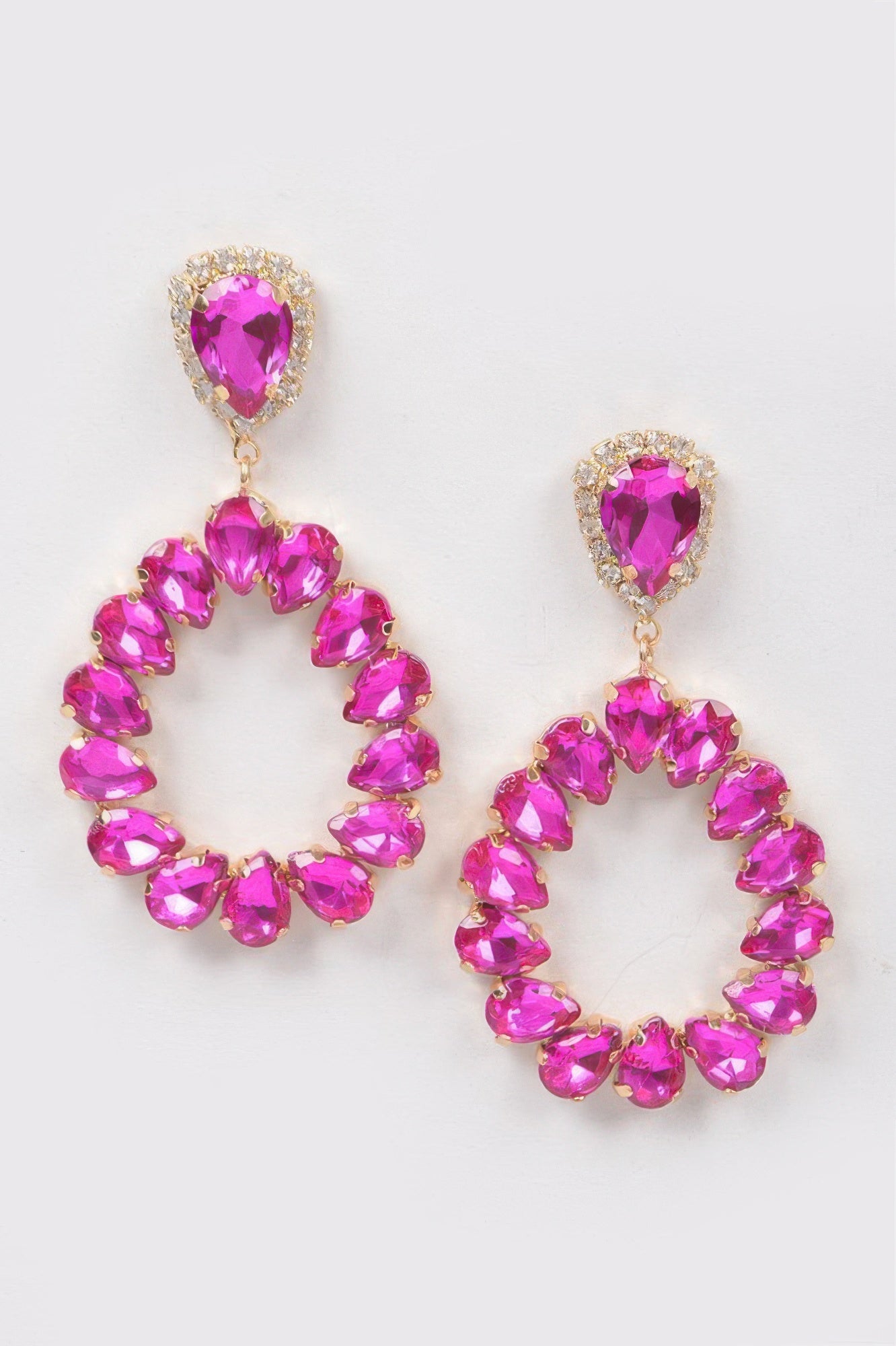 Tear Drop Stone Earrings - Tigbul's Variety Fashion Shop