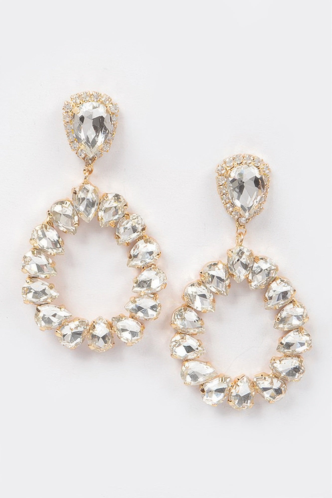 Tear Drop Stone Earrings - Tigbul's Variety Fashion Shop