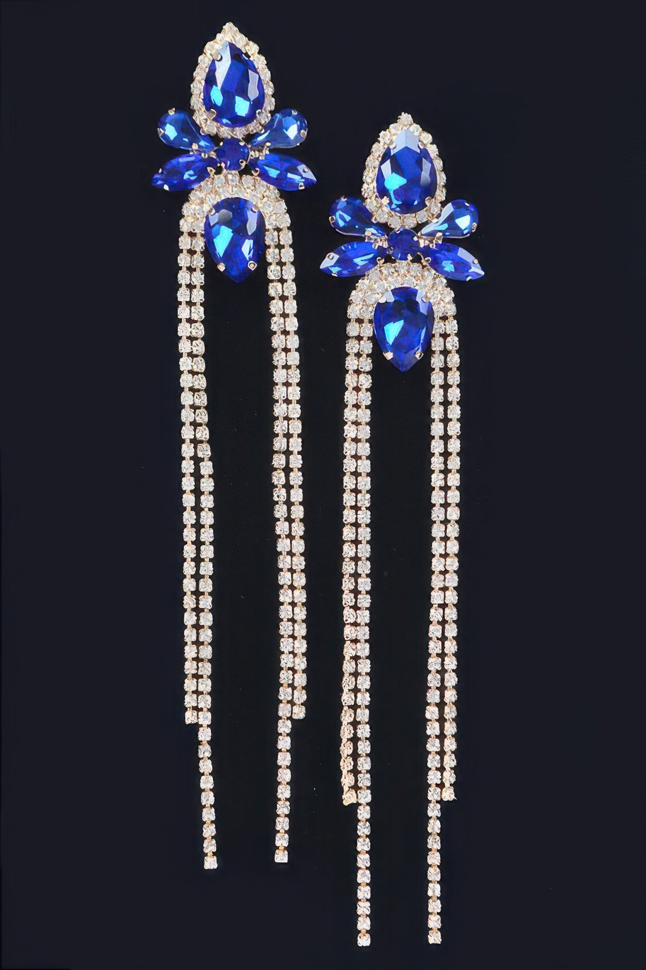 Rhinestone Fringe Earring - Tigbul's Variety Fashion Shop