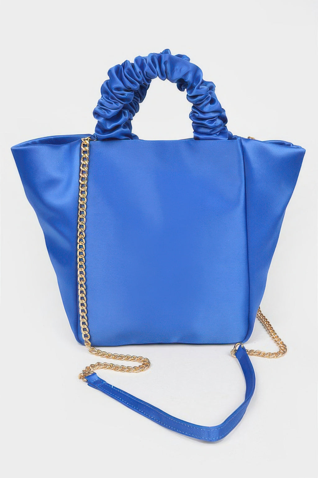 Satin Tote Bag W/chain - Tigbul's Variety Fashion Shop