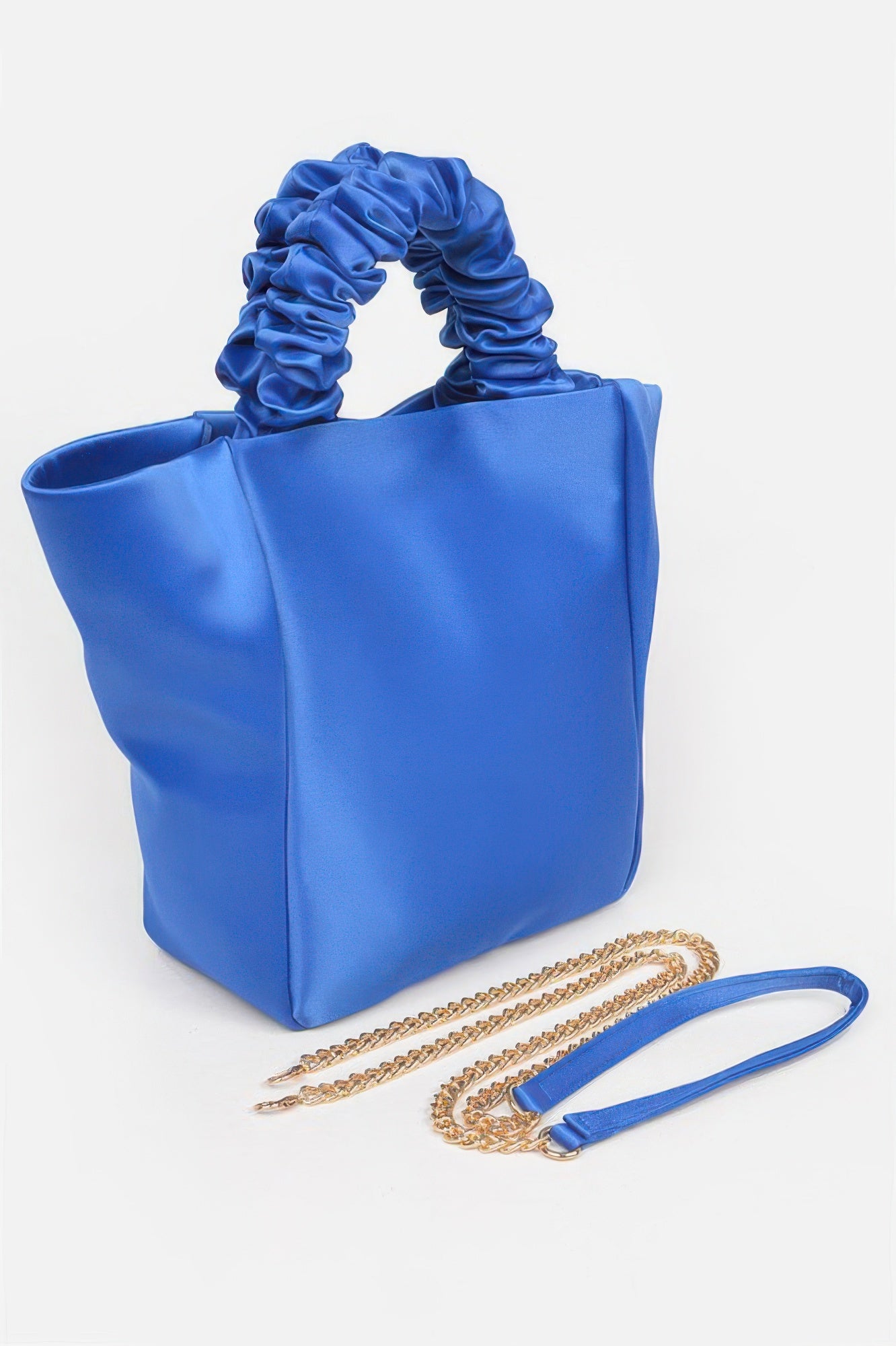 Satin Tote Bag W/chain - Tigbul's Variety Fashion Shop
