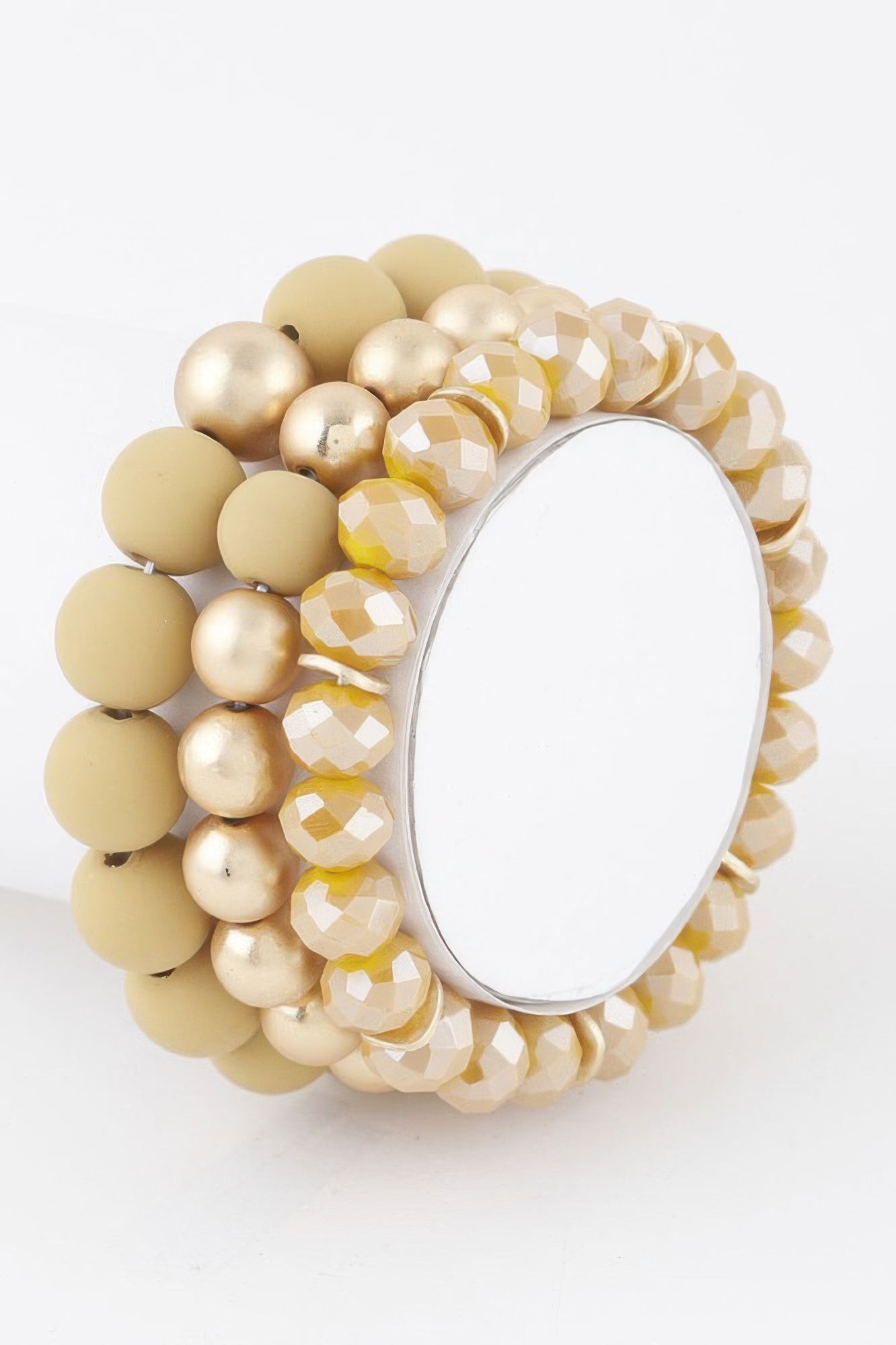 Two Toned Crystal Bead Bracelet - Tigbul's Variety Fashion Shop