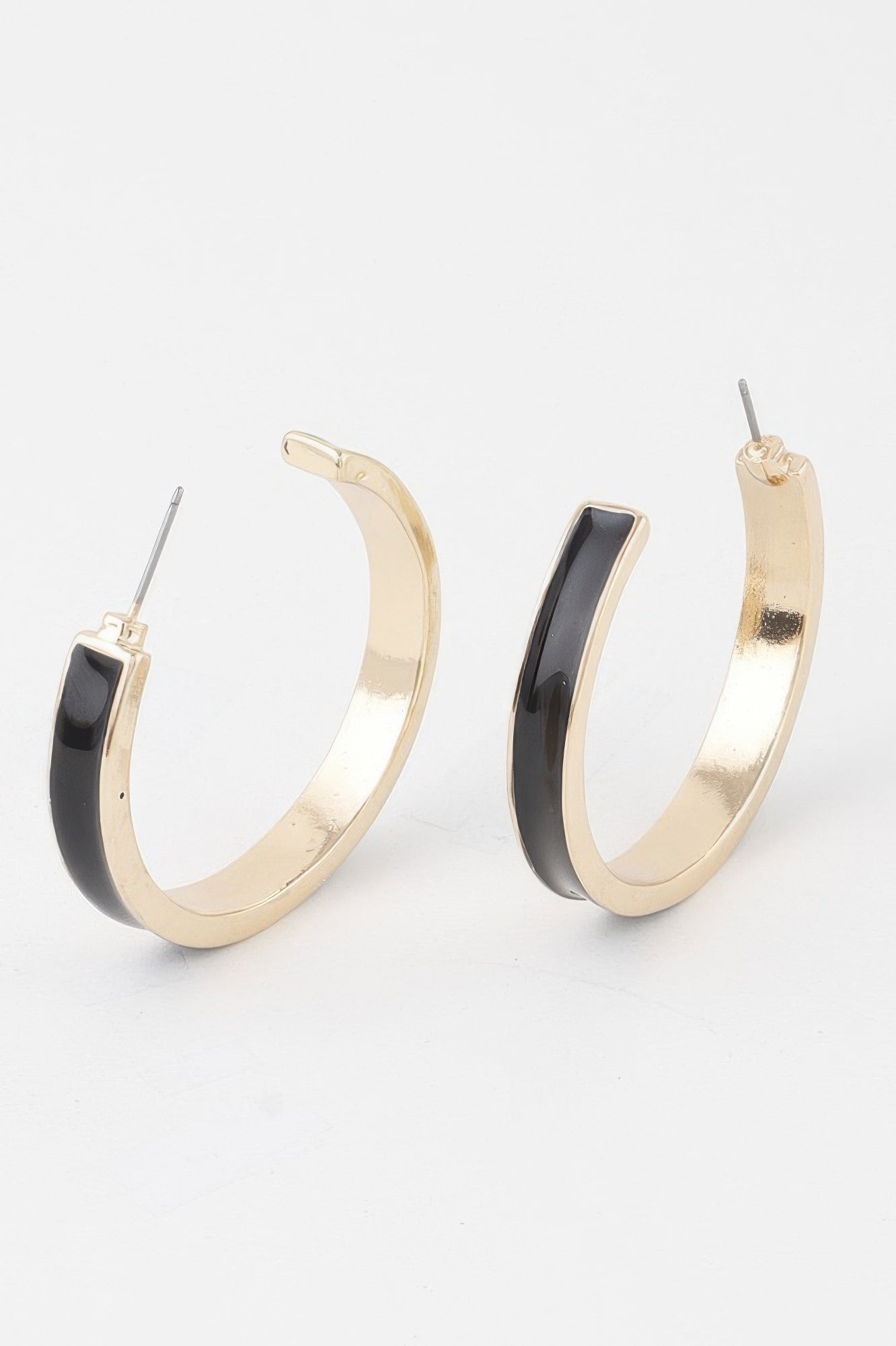 Solid Lined Hoop Earrings - Tigbul's Variety Fashion Shop