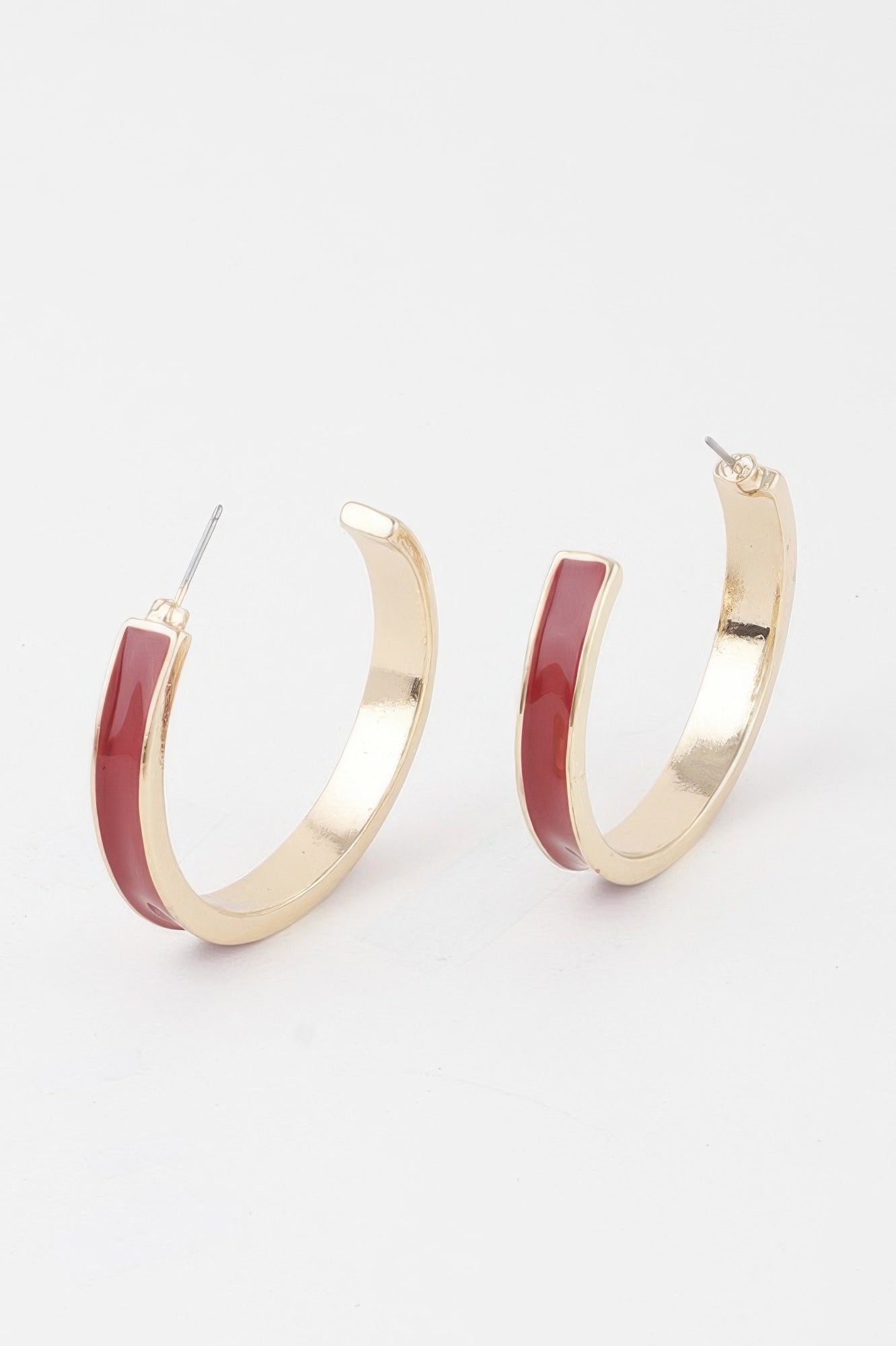 Solid Lined Hoop Earrings - Tigbul's Variety Fashion Shop