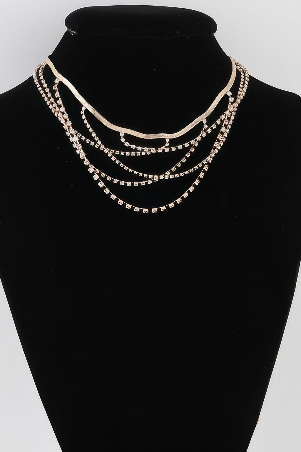 Multi Crystal Laced Strand Necklace - Tigbul's Variety Fashion Shop