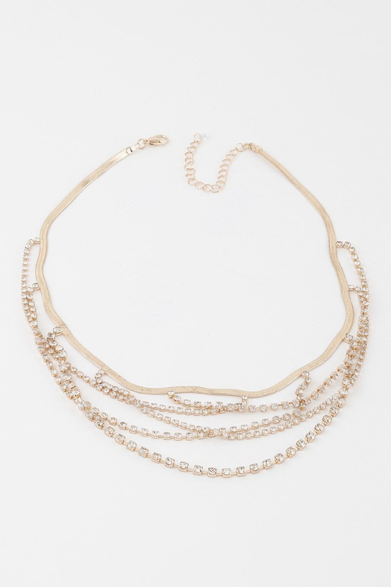 Multi Crystal Laced Strand Necklace - Tigbul's Variety Fashion Shop