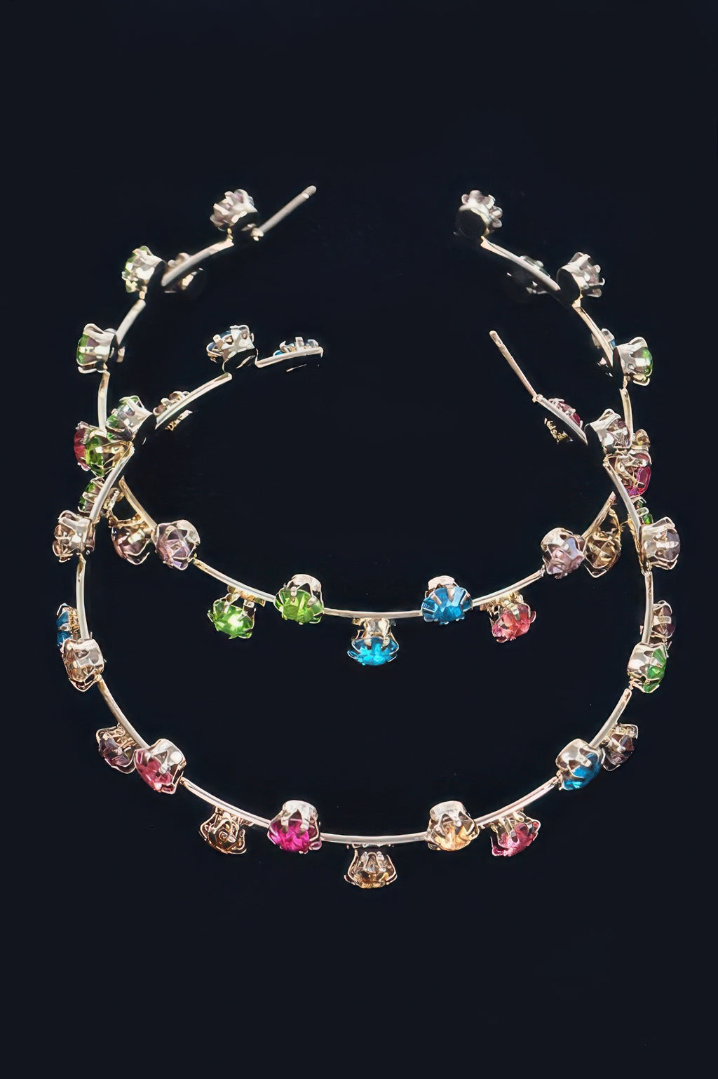 Rhinestone Hoop Earring - Tigbul's Variety Fashion Shop