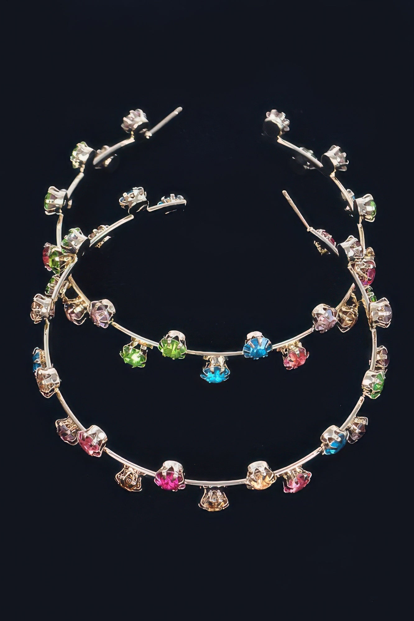 Rhinestone Hoop Earring - Tigbul's Variety Fashion Shop