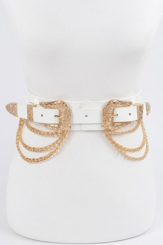 Multi Metal Chain Layered Stretch Belt | Tigbuls Variety