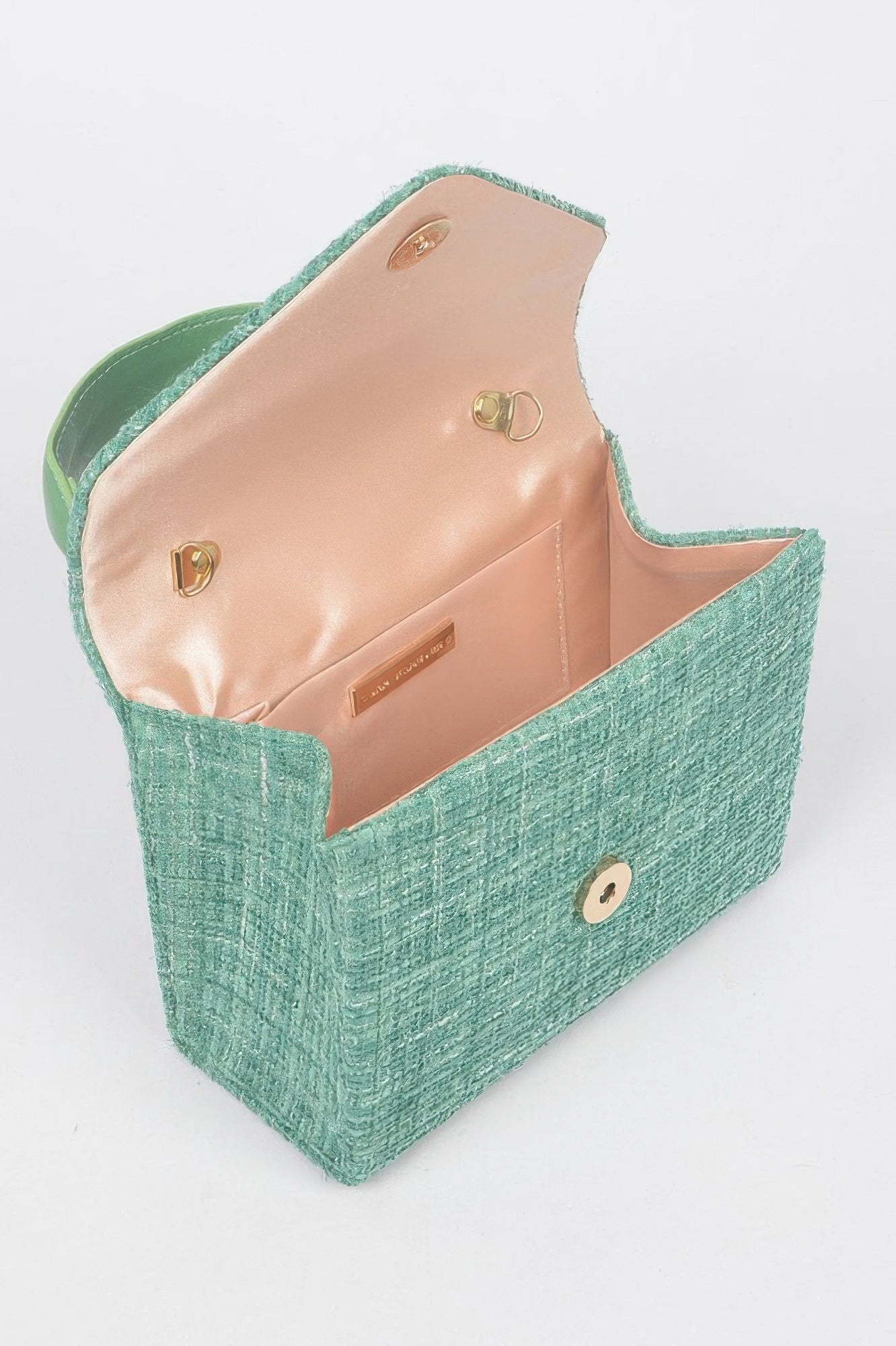 Tweed Top Handle Bag - Tigbul's Variety Fashion Shop