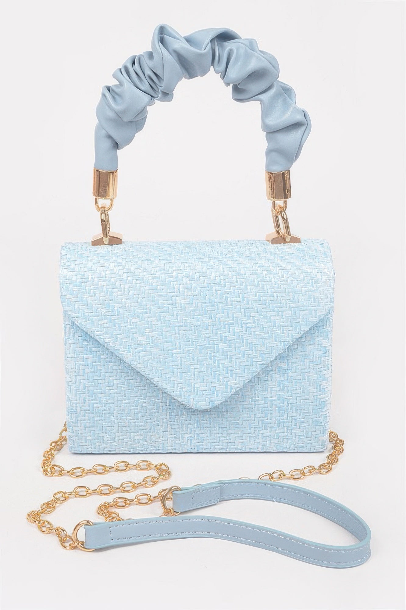 Faux Straw Top Handle Flap Bag - Tigbul's Variety Fashion Shop