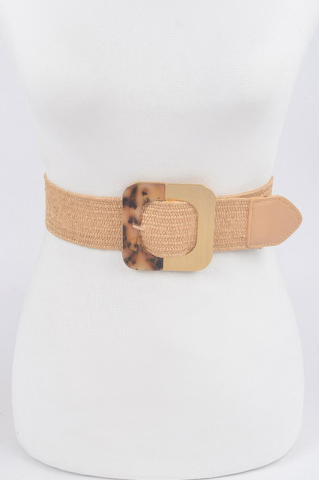 Square Metal Buckle Stretch Belt - Tigbul's Variety Fashion Shop