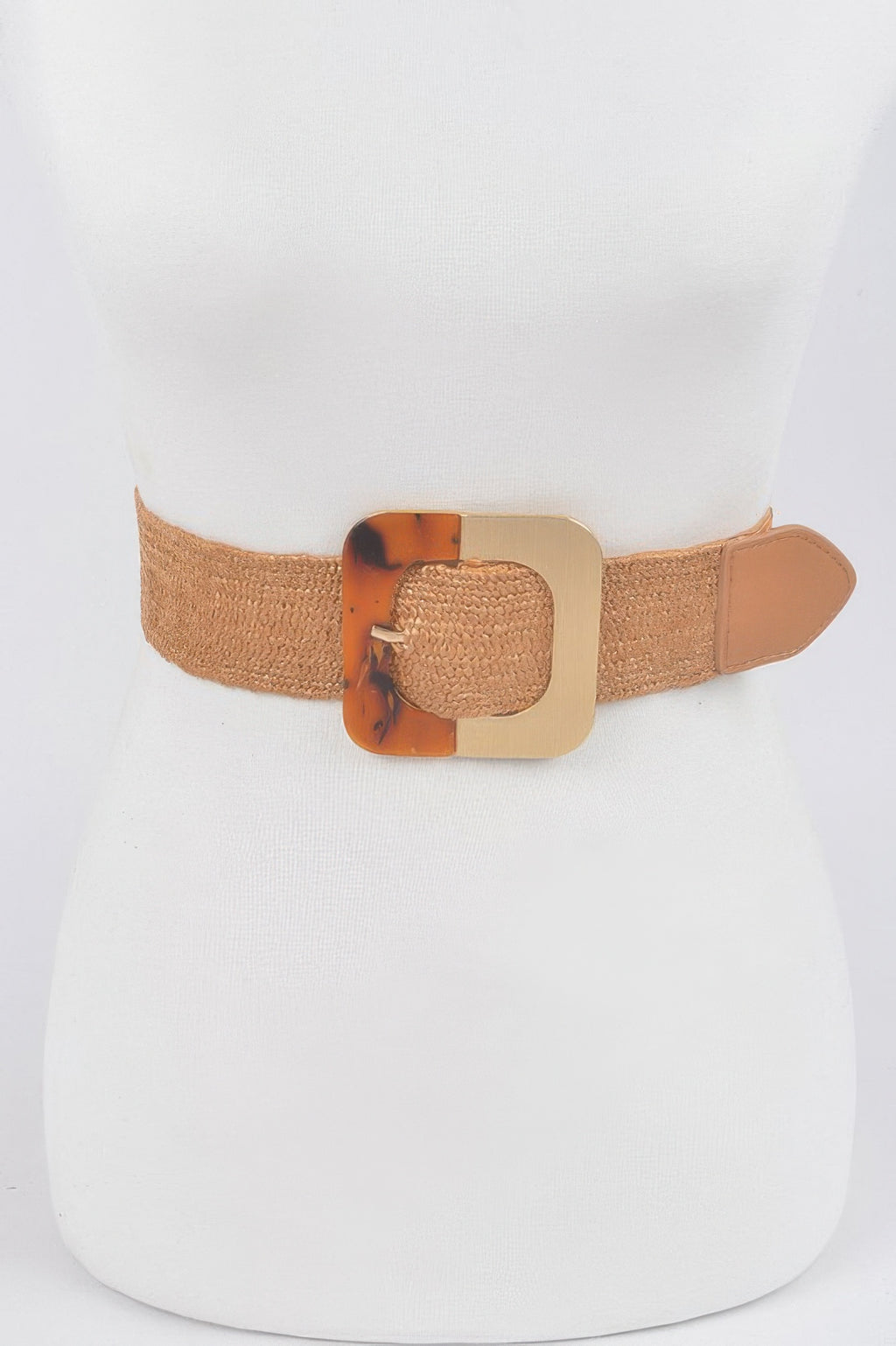 Square Metal Buckle Stretch Belt - Tigbul's Variety Fashion Shop