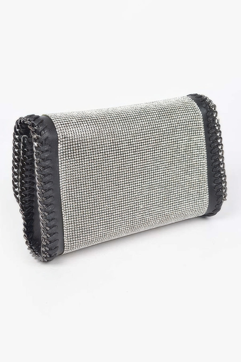 Multi Color Rhinestone Chain Braided Clutch - Tigbul's Variety Fashion Shop