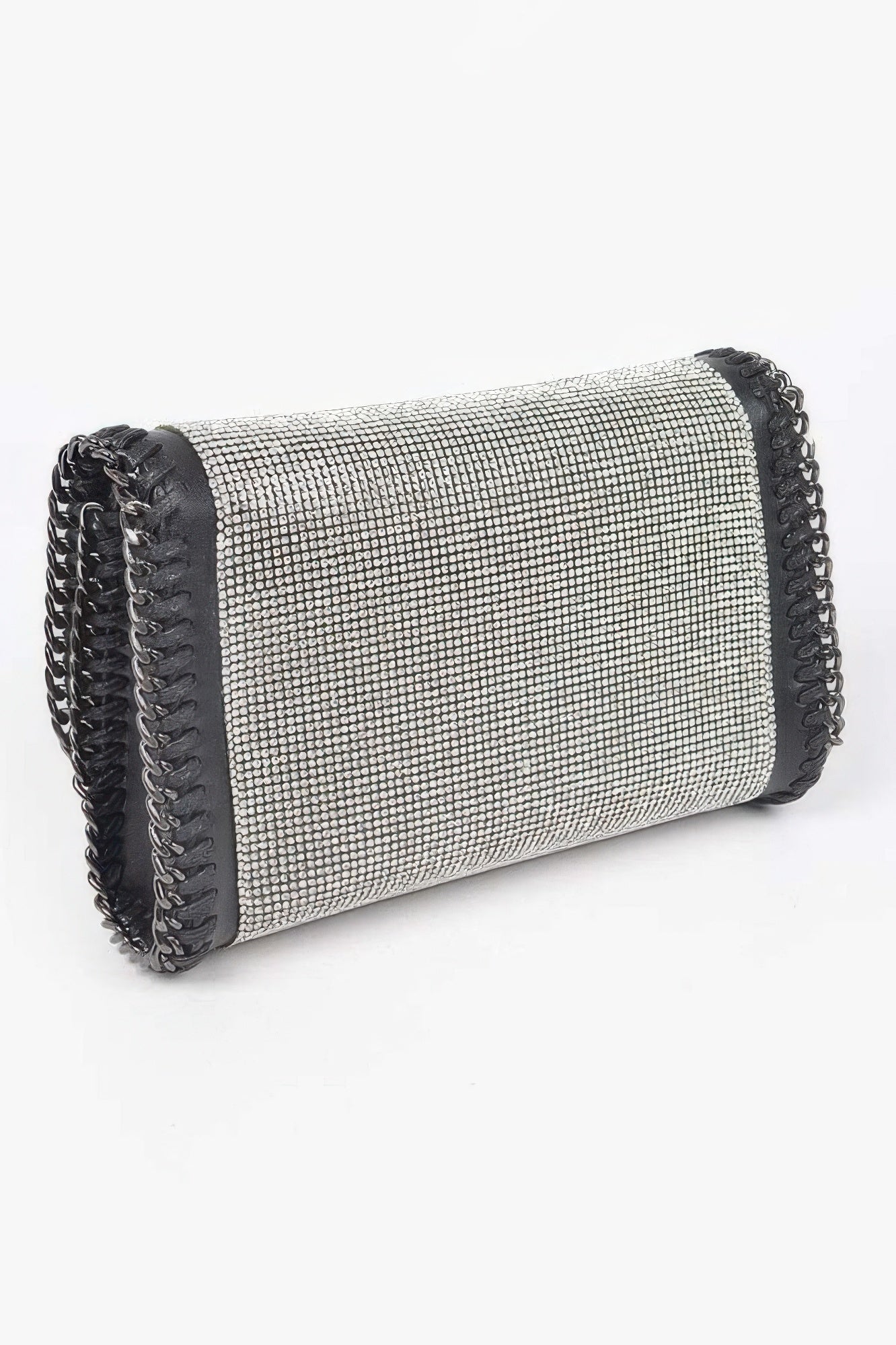 Multi Color Rhinestone Chain Braided Clutch - Tigbul's Variety Fashion Shop