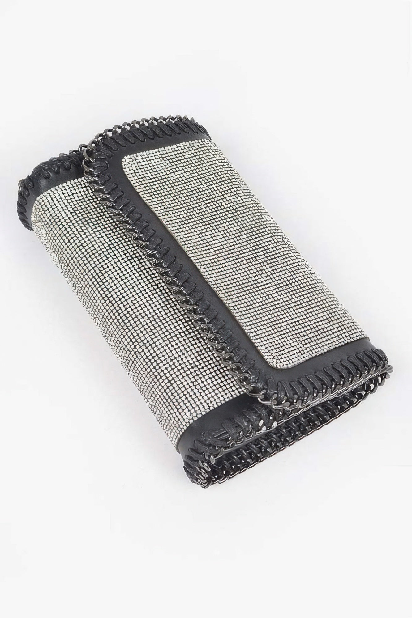 Multi Color Rhinestone Chain Braided Clutch - Tigbul's Variety Fashion Shop