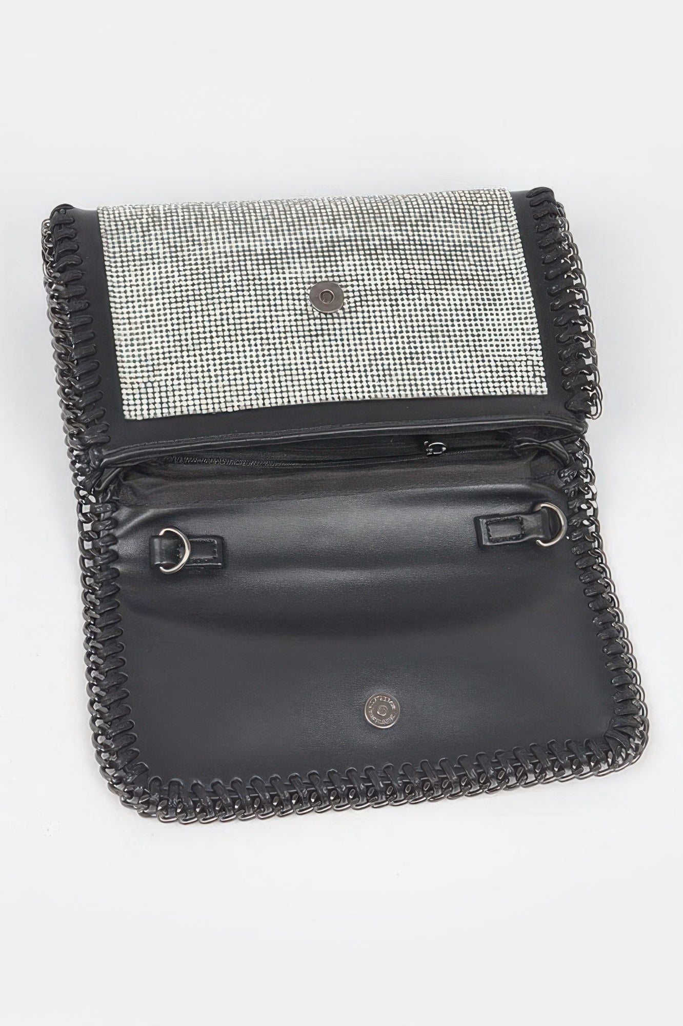 Multi Color Rhinestone Chain Braided Clutch - Tigbul's Variety Fashion Shop