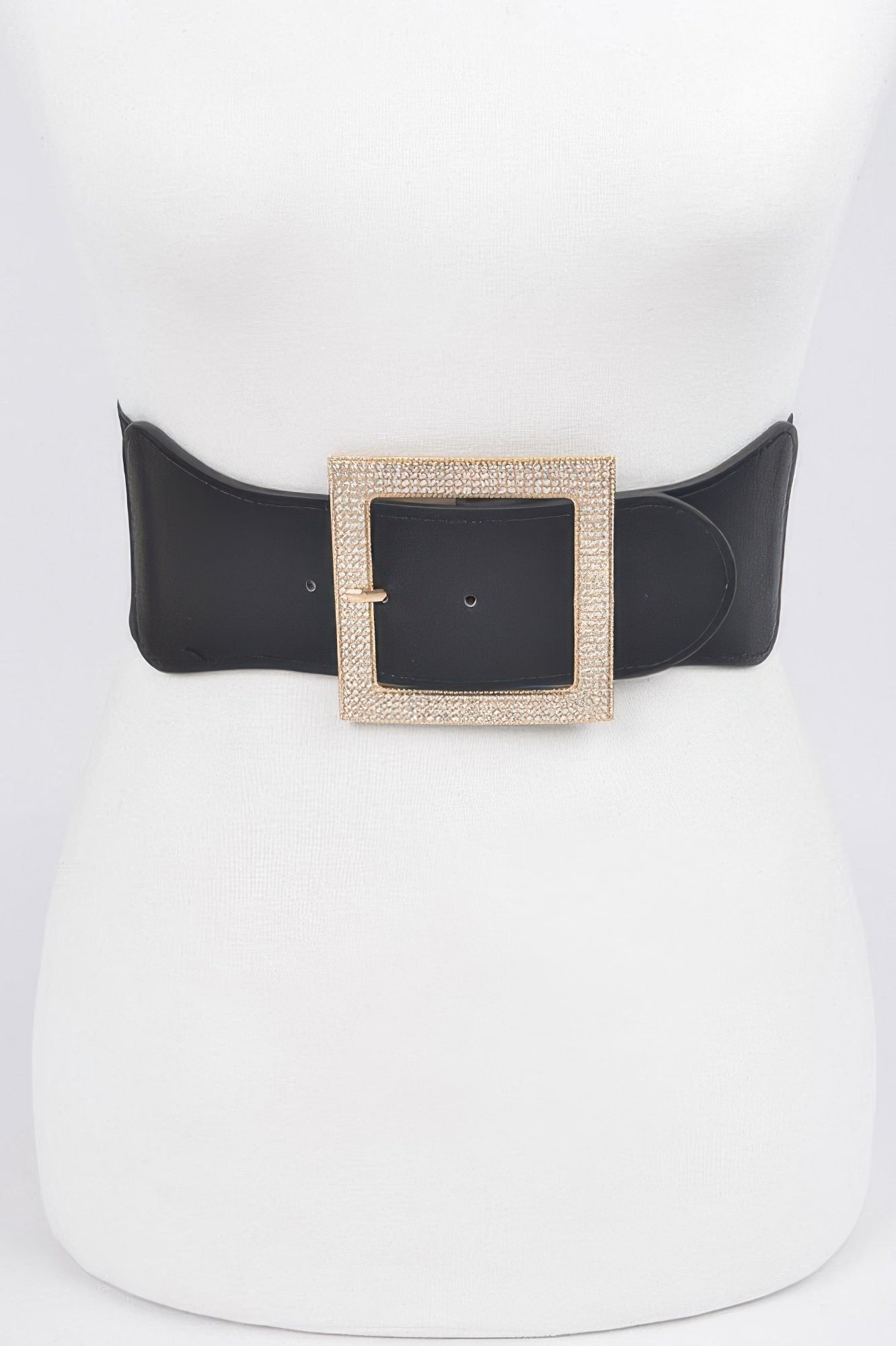 Rhinestone Buckle Elastic Belt - Tigbul's Variety Fashion Shop