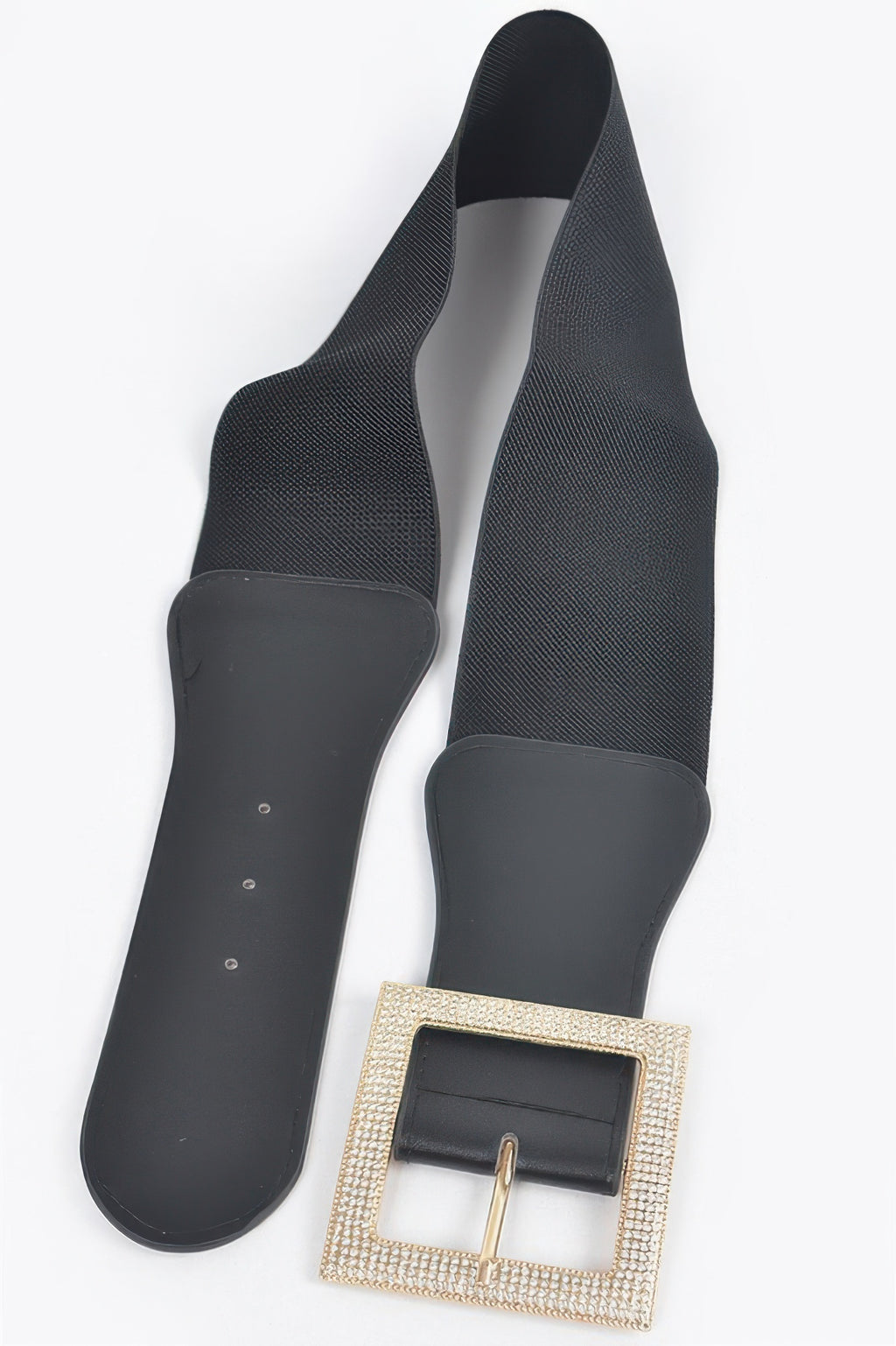 Rhinestone Buckle Elastic Belt - Tigbul's Variety Fashion Shop