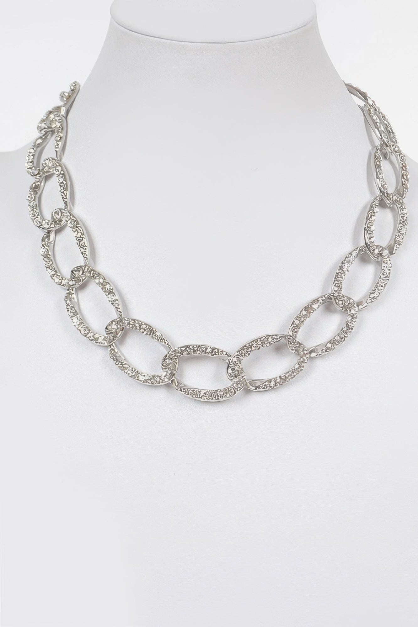 Oversized Stoned Chain Necklace - Tigbul's Variety Fashion Shop