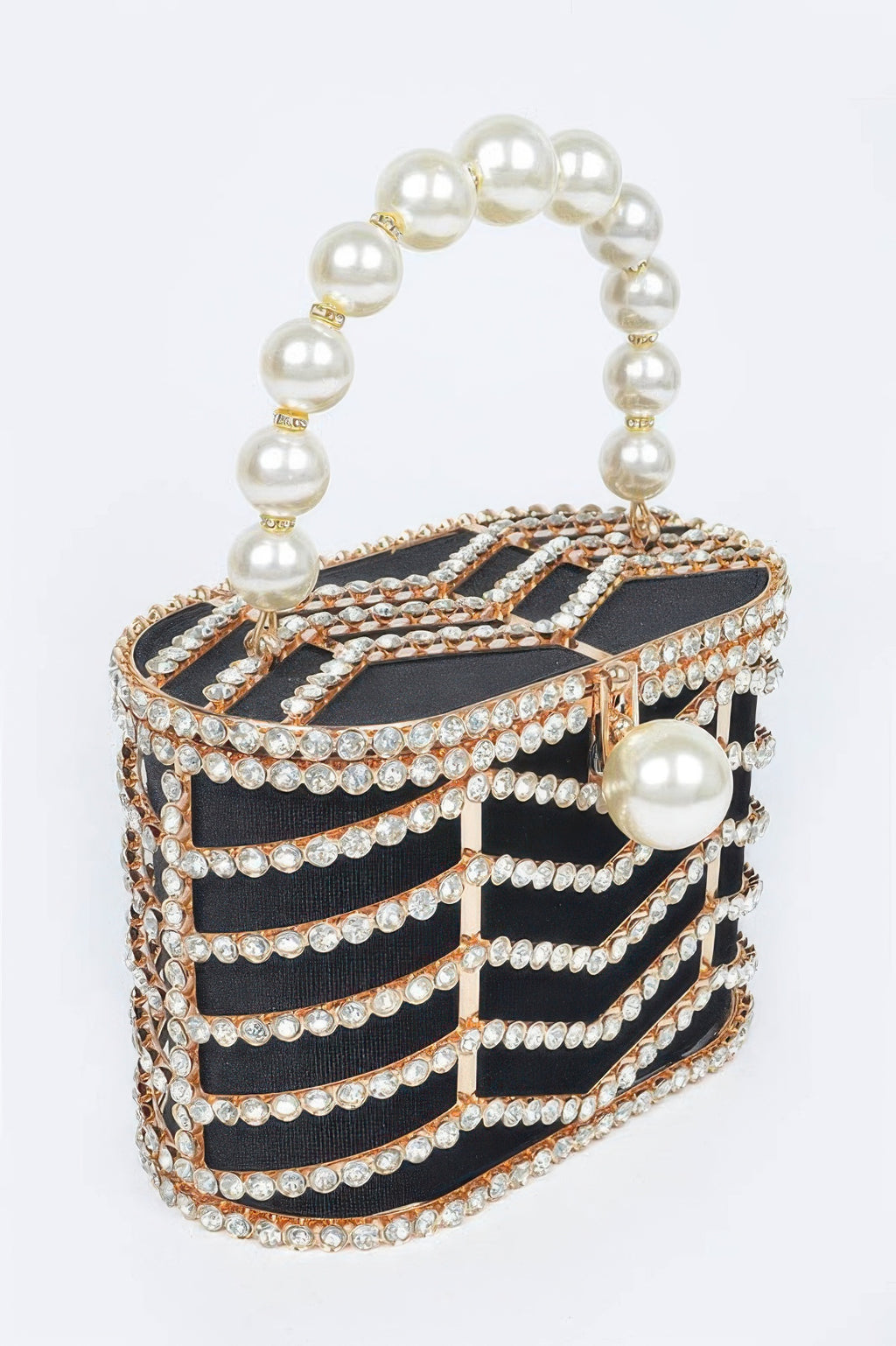 Rhinestone Metal Frame Clutch - Tigbul's Variety Fashion Shop