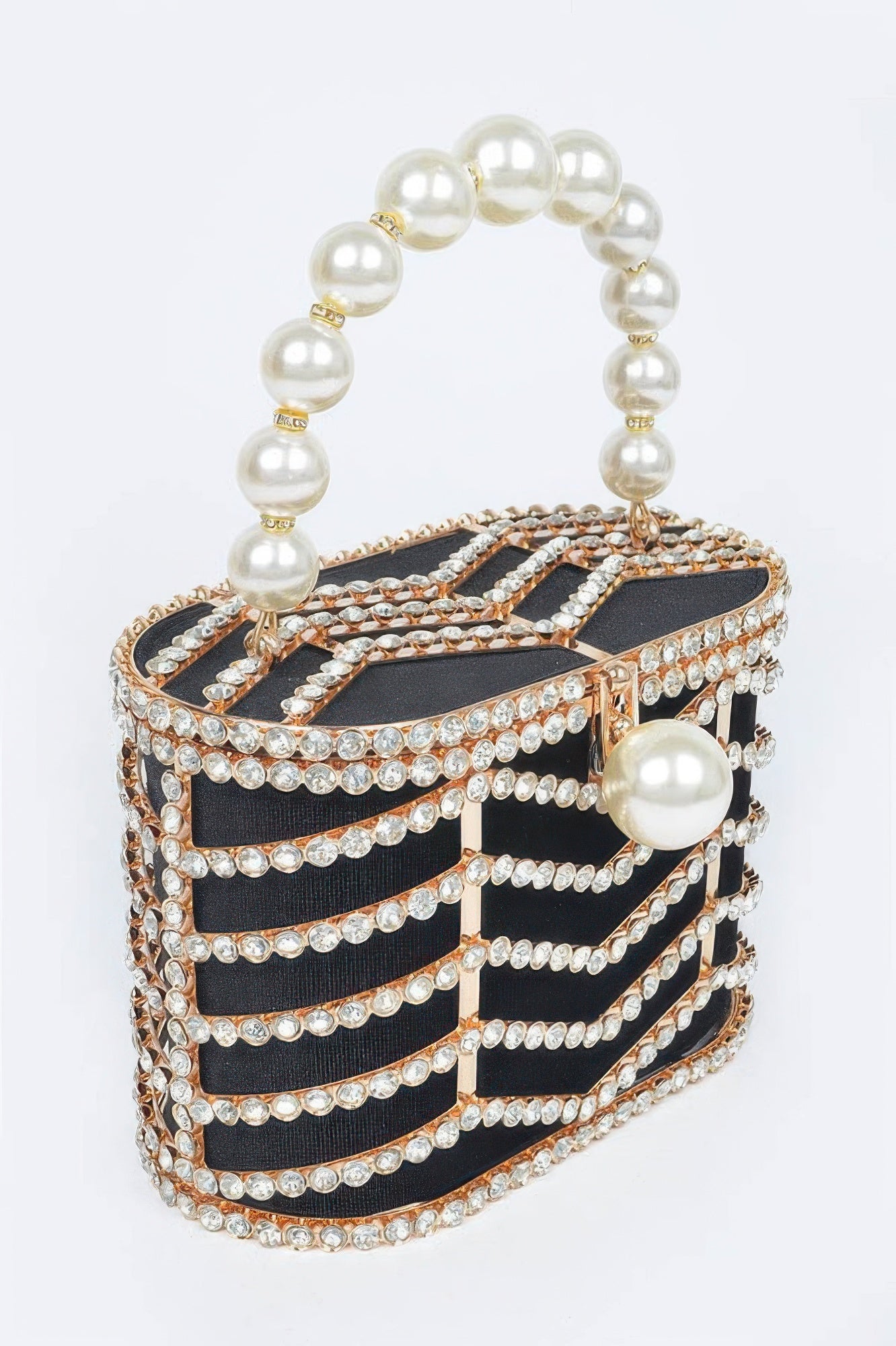 Rhinestone Metal Frame Clutch - Tigbul's Variety Fashion Shop
