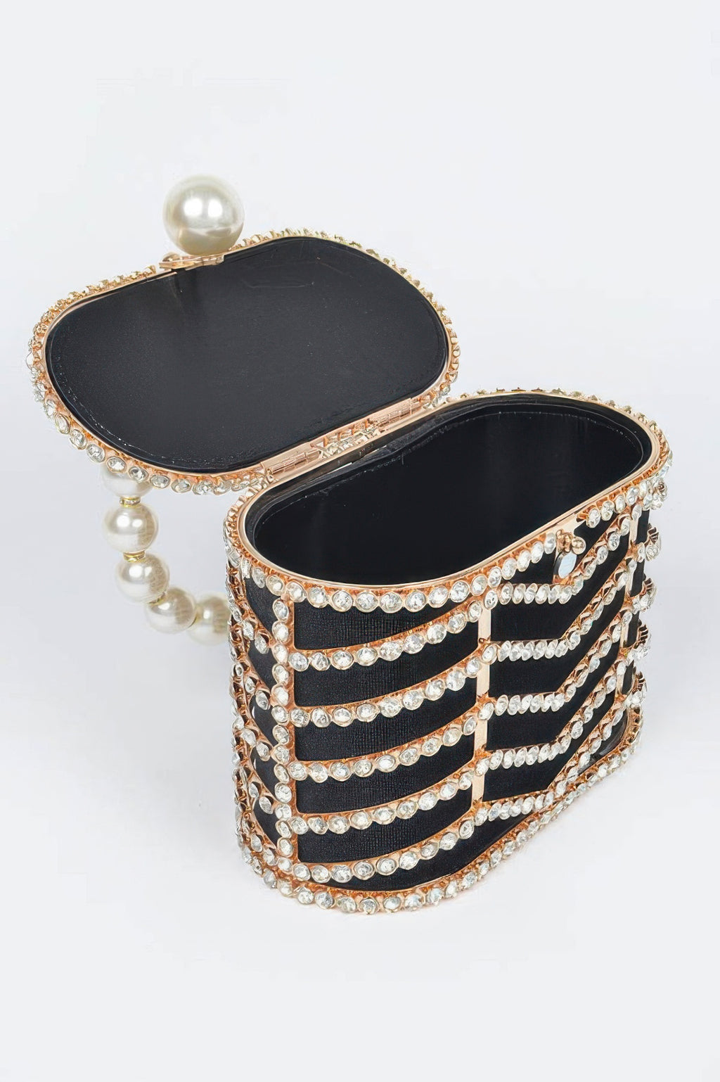 Rhinestone Metal Frame Clutch - Tigbul's Variety Fashion Shop