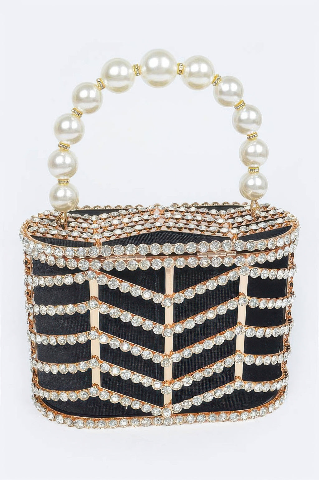 Rhinestone Metal Frame Clutch - Tigbul's Variety Fashion Shop