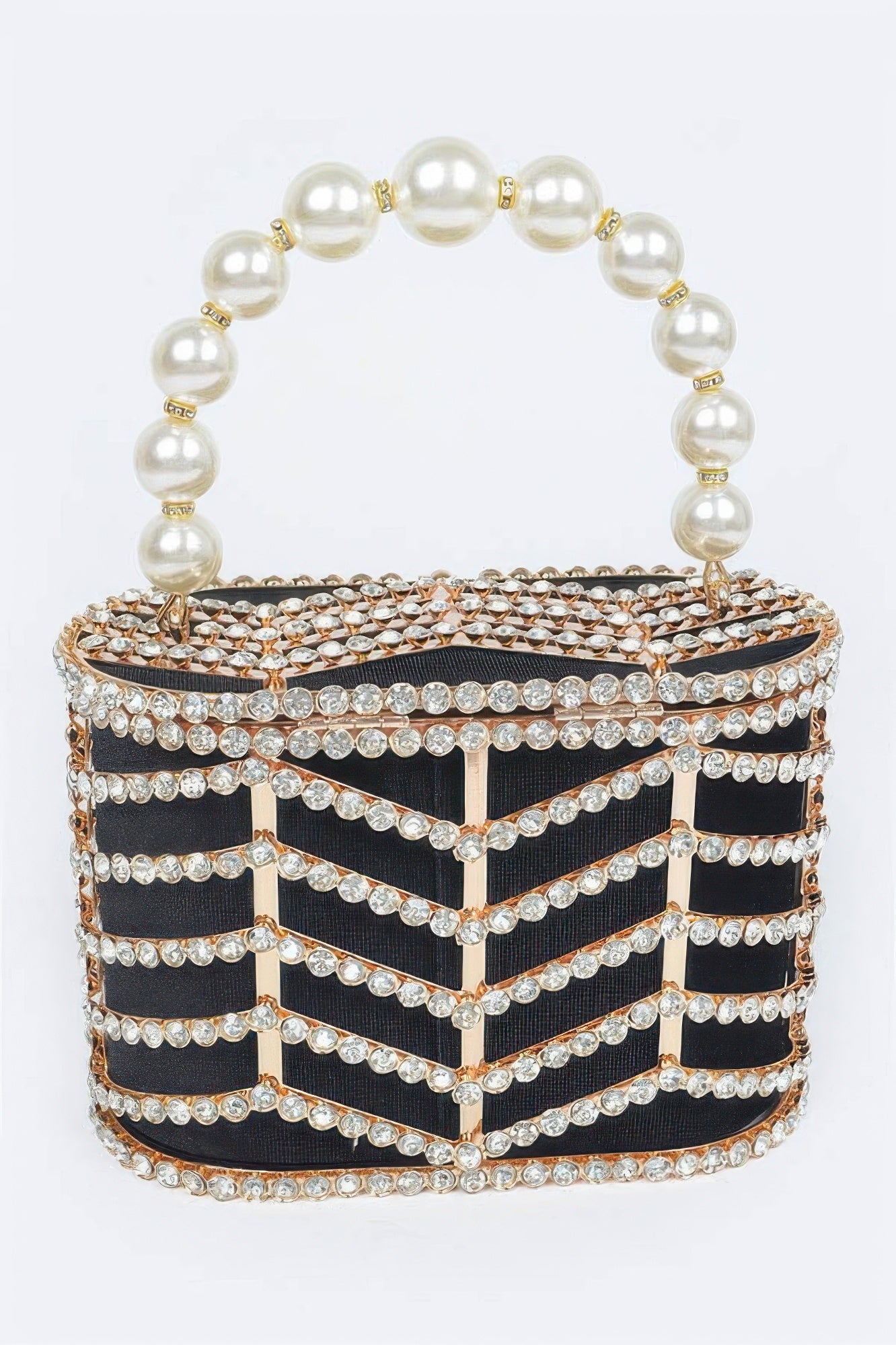 Rhinestone Metal Frame Clutch - Tigbul's Variety Fashion Shop
