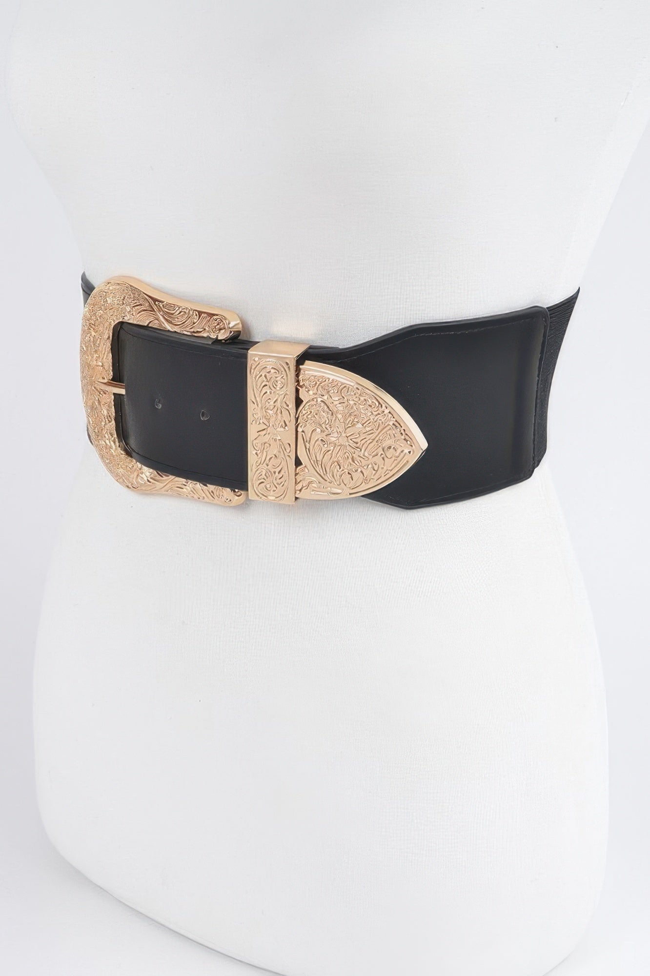 Wide Multi Metal Plus Size Elastic Belt - Tigbul's Variety Fashion Shop