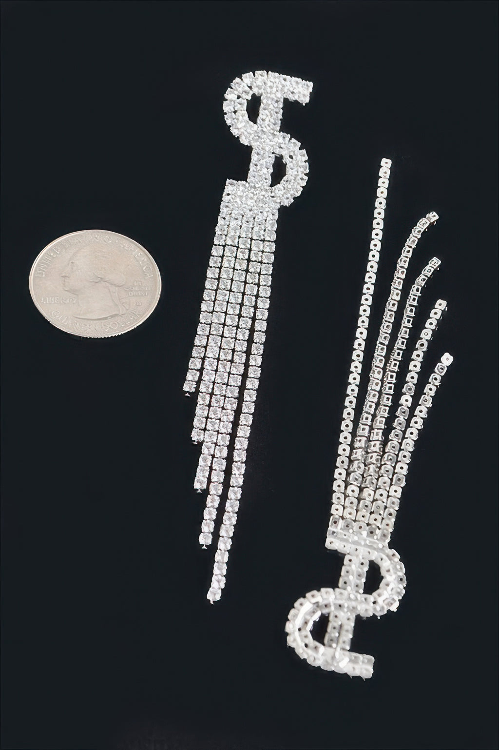 Rhinestone Tassel Earring - Tigbul's Variety Fashion Shop