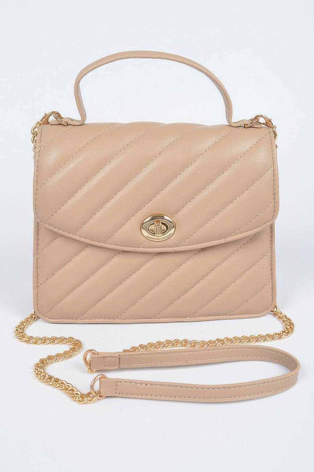Quilted Top Handle Flap Bag - Tigbul's Variety Fashion Shop
