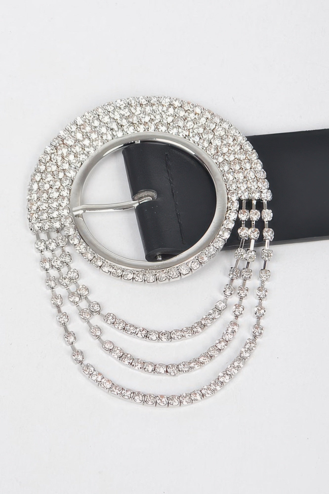 Rhinestone Round Buckle Plus Size Belt - Tigbul's Variety Fashion Shop