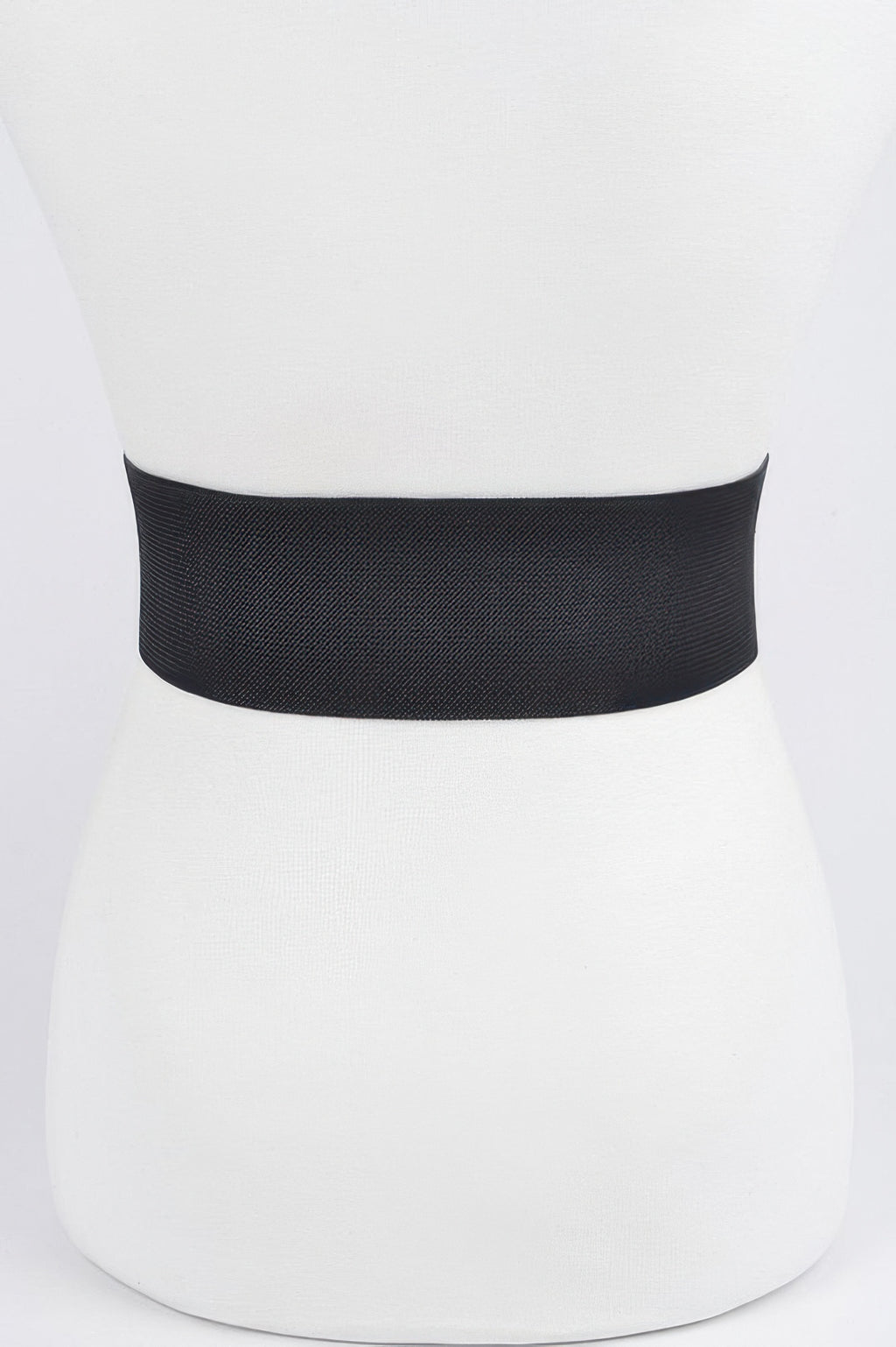 Black elastic belt band with textured surface